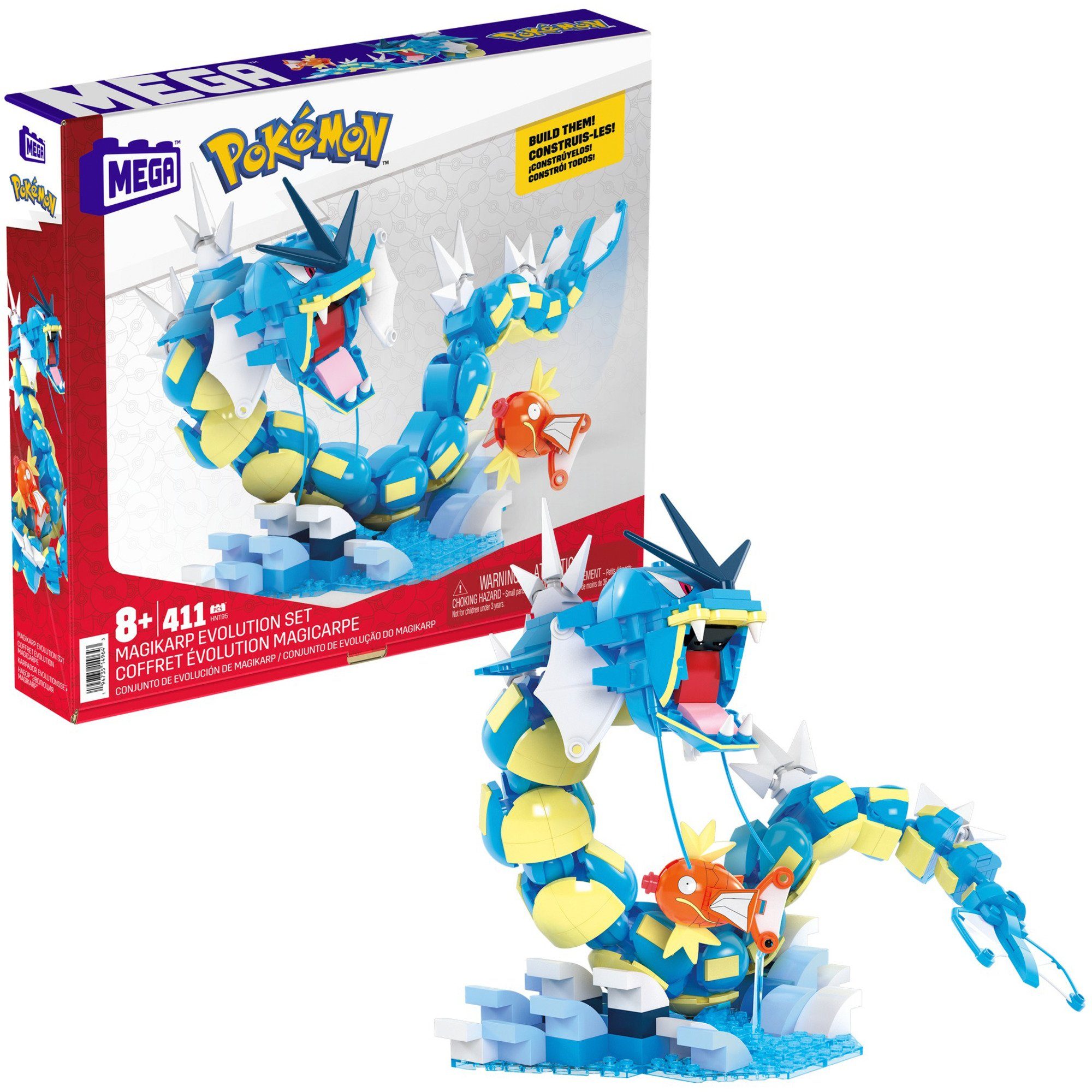 MEGA BLOKS Mattel MEGA Pokémon Magikarp Evolution Set, Spielbausteine
