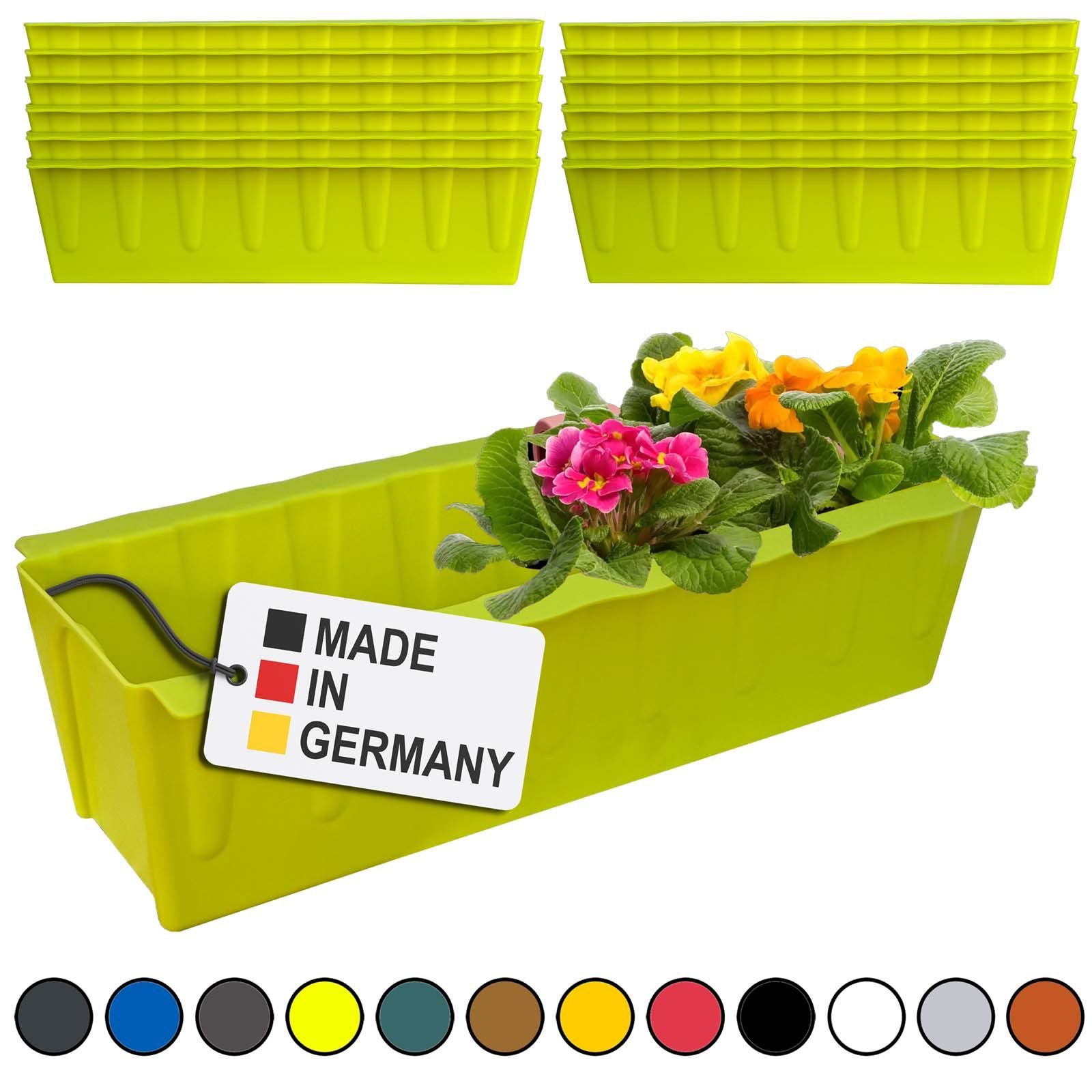 BURI Blumenkasten Blumenkasten Europaletten 12er-Set Hellgrün Pflanzkasten Balkonkasten