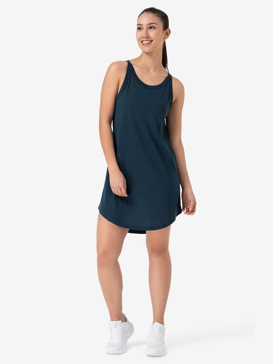 SUPER.NATURAL Sweatkleid leichtes Sommerkleid W RELAX DRESS perfekt für Strand & Urlaub