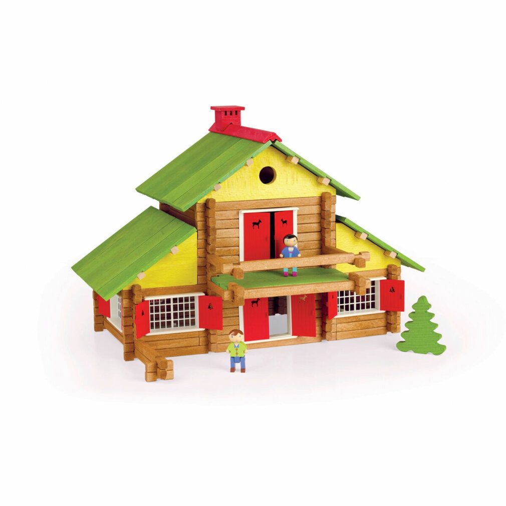 Jeujura Bauklötze My Wooden Chalet 8005 (240 Stücke) Konstruktions-Spielset, (Packung)