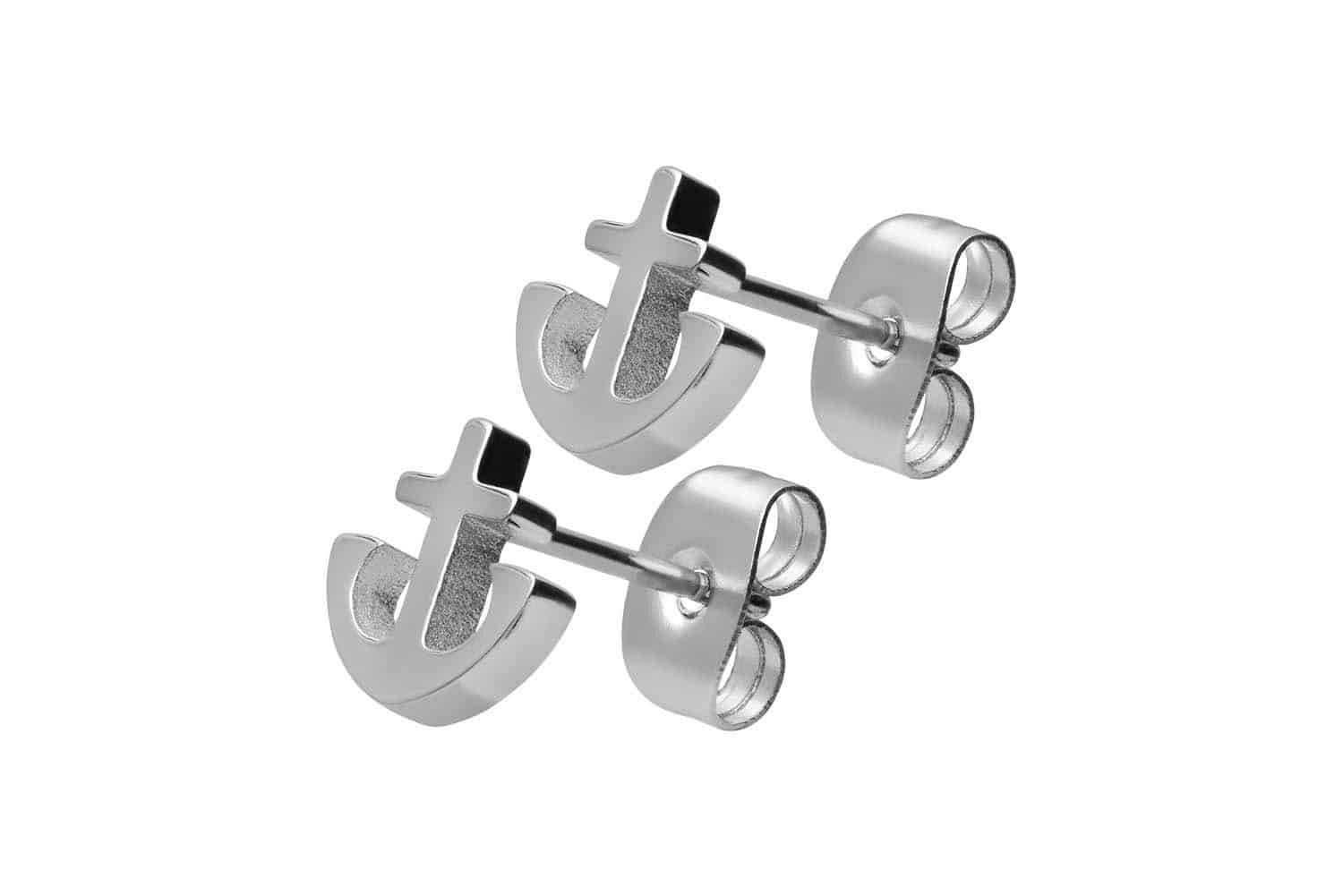 FILANGO Paar Ohrstecker Chirurgenstahl Ohrstecker ANKER (Ohrstecker, 1-tlg)