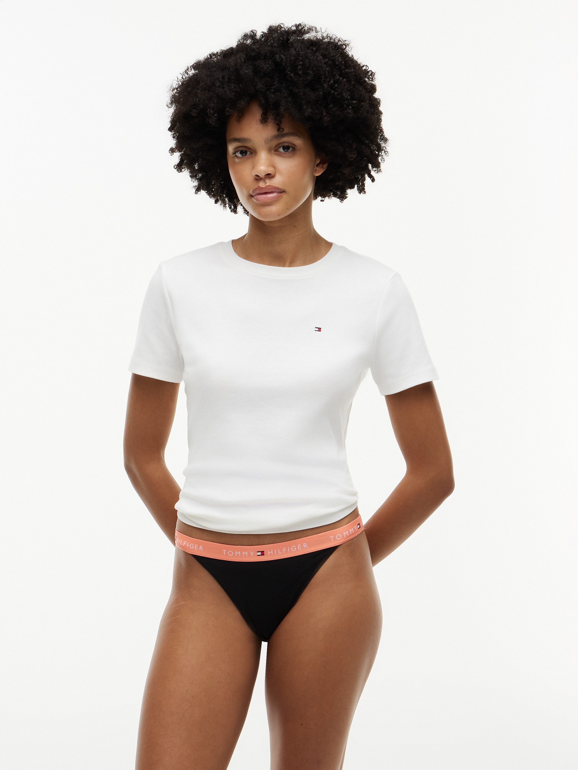Tommy Hilfiger Underwear Tanga (3-St) Körpernahe Passform mit elastischem Bund