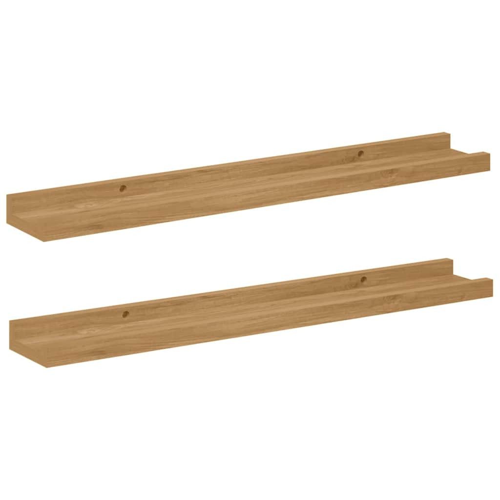 vidaXL Regal Wandregale mit Regal 2 pcs Braun 60 x 9 x 3 cm Holzwerkstoff, günstig online kaufen