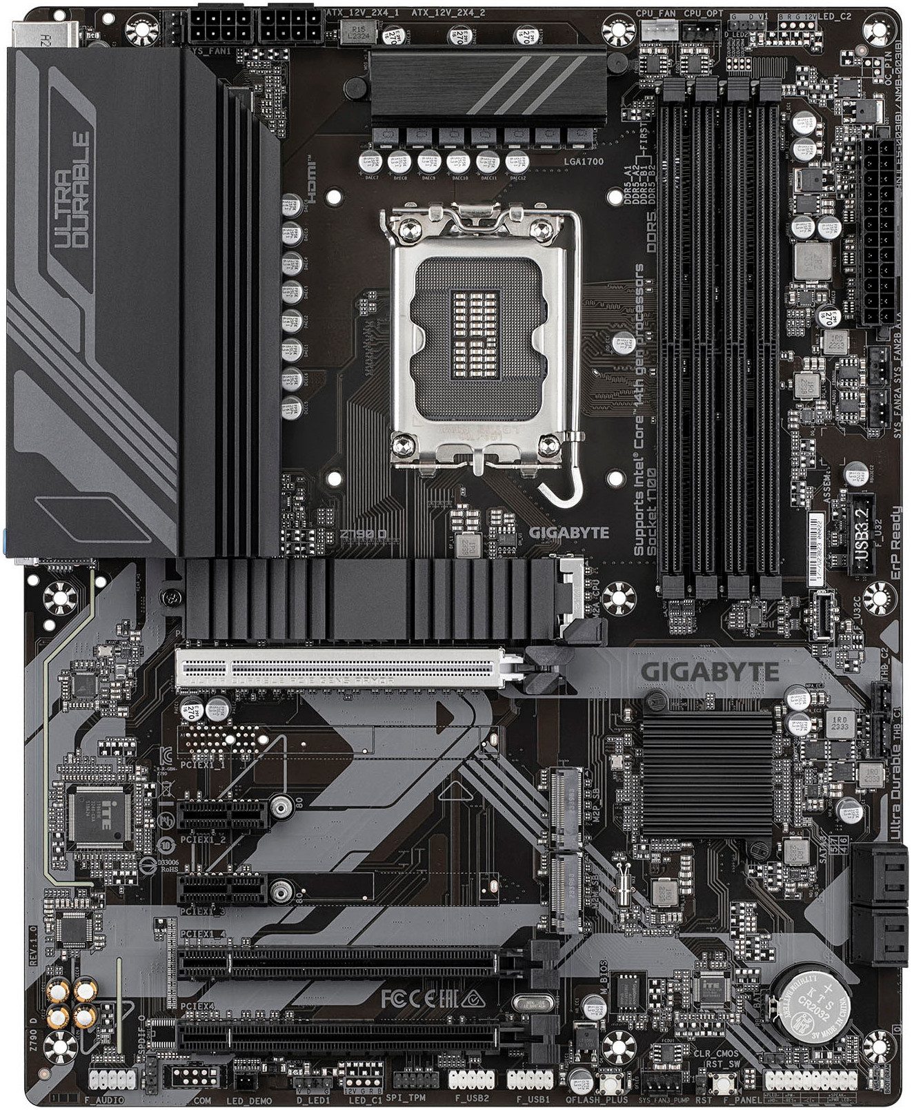 Gigabyte Z790 D Motherboard - Unterstützt Intel Core 14. Generation CPUs, 12+1+ Mainboard