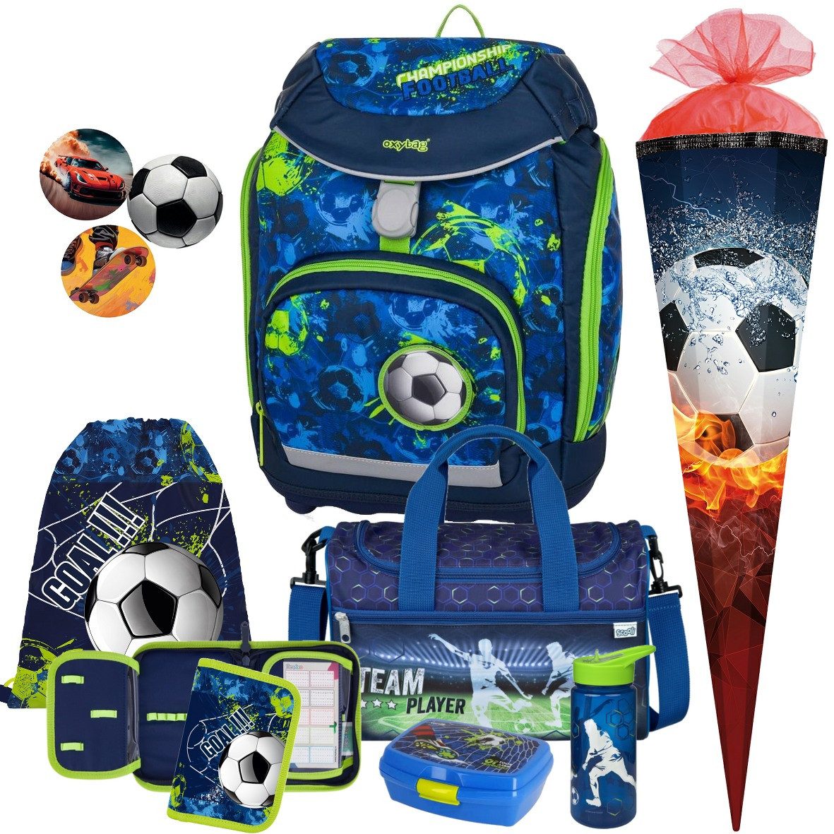 OXYBAG Schulranzen 1.Klasse Jungen in unterschiedlichen Sets (8-tlg)