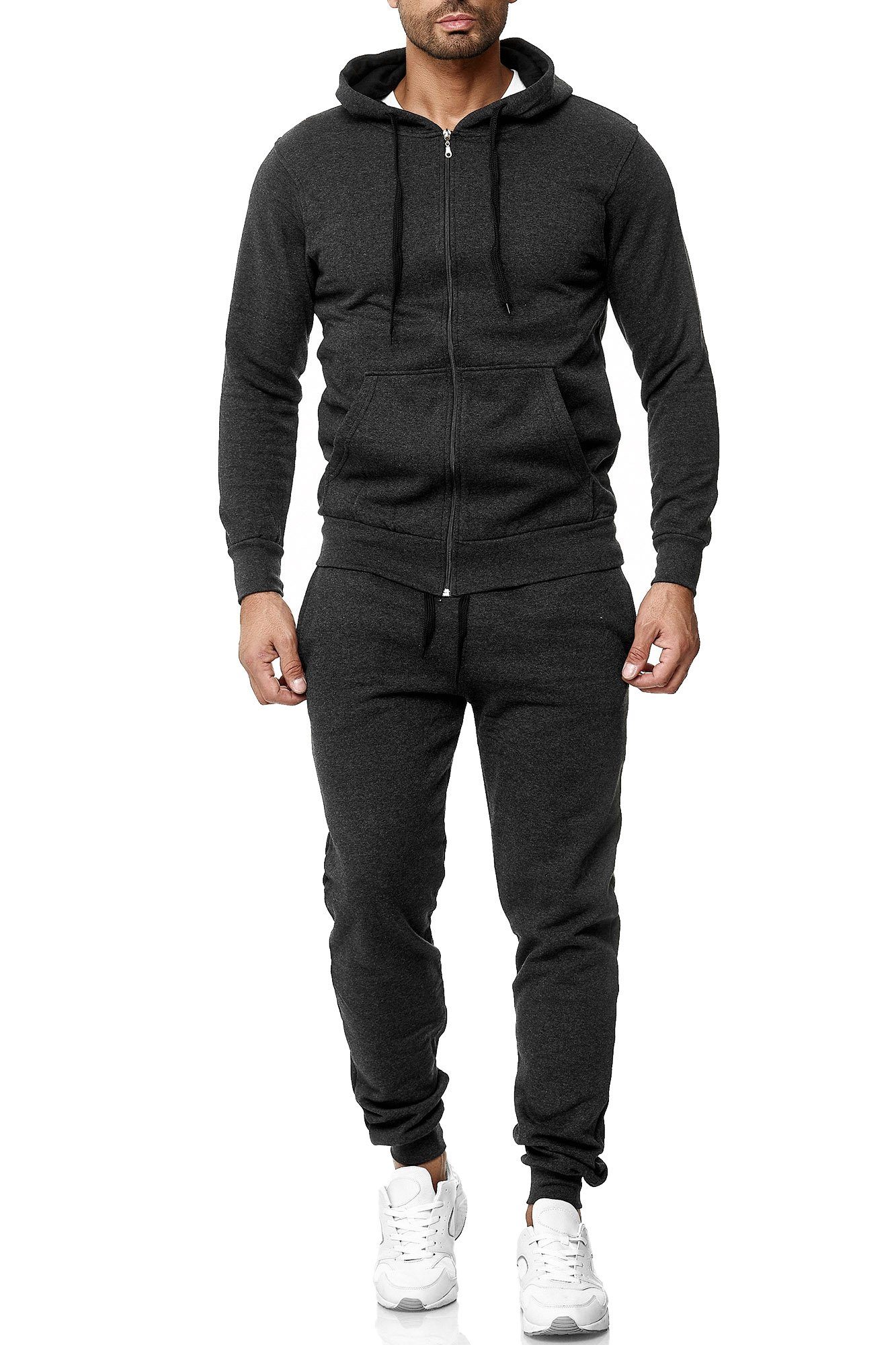 Baxboy Jogginghose Sporthose Sportanzug Jogging BAXBOY Herren 501_Anthrazit Uni Anzug Colour Hoodie