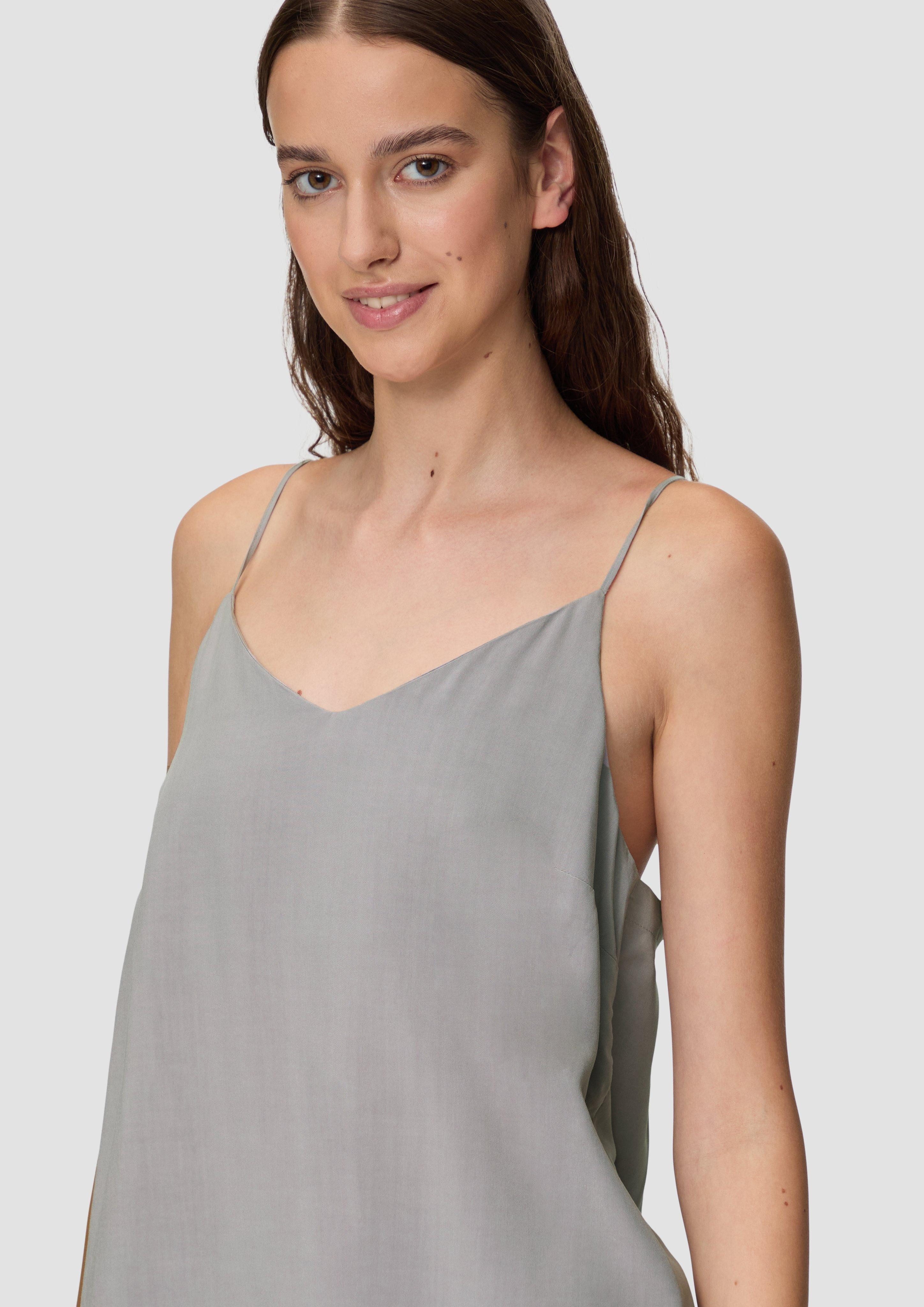 QS Shirttop Bluse aus Satin mit günstig online kaufen