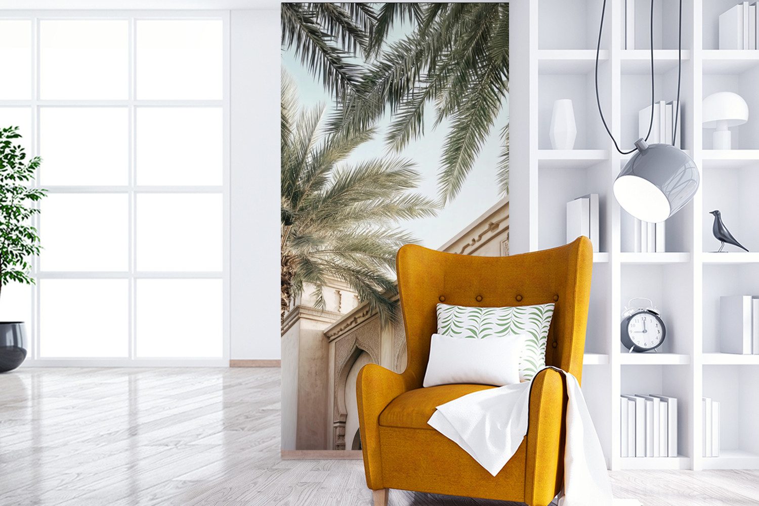 MuchoWow Fototapete Gebäude - Palmen - günstig online kaufen
