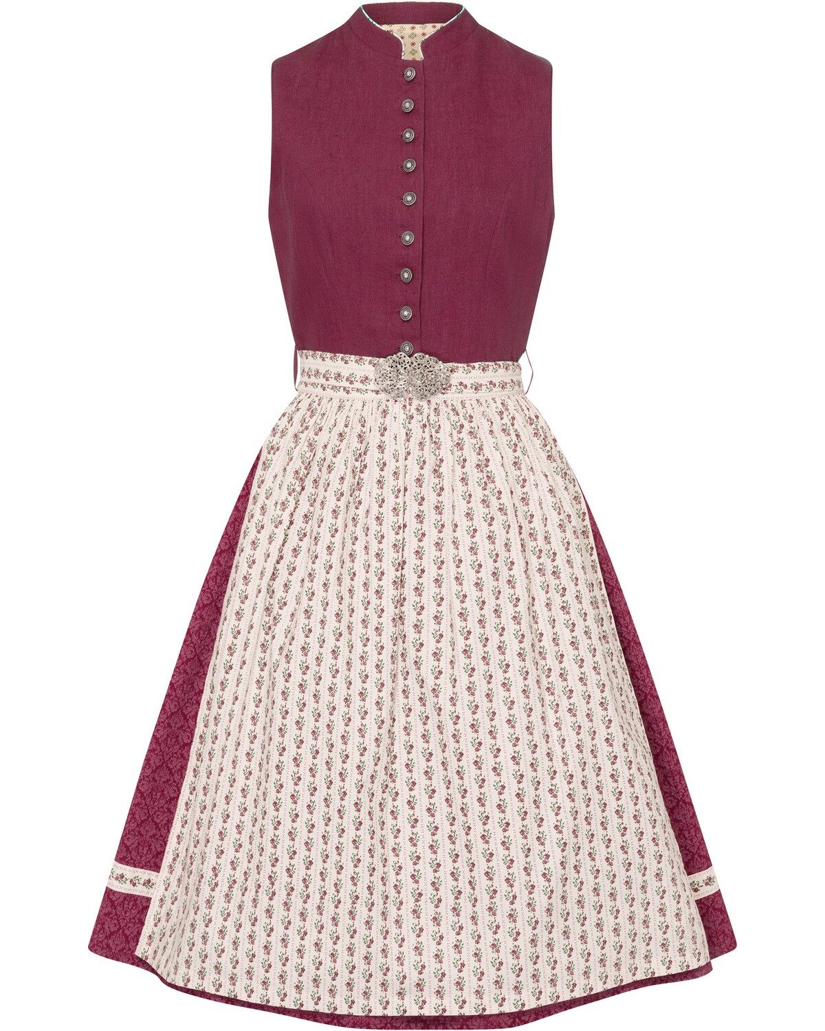 Dirndl Hochgeschlossenes Midi Dirndl