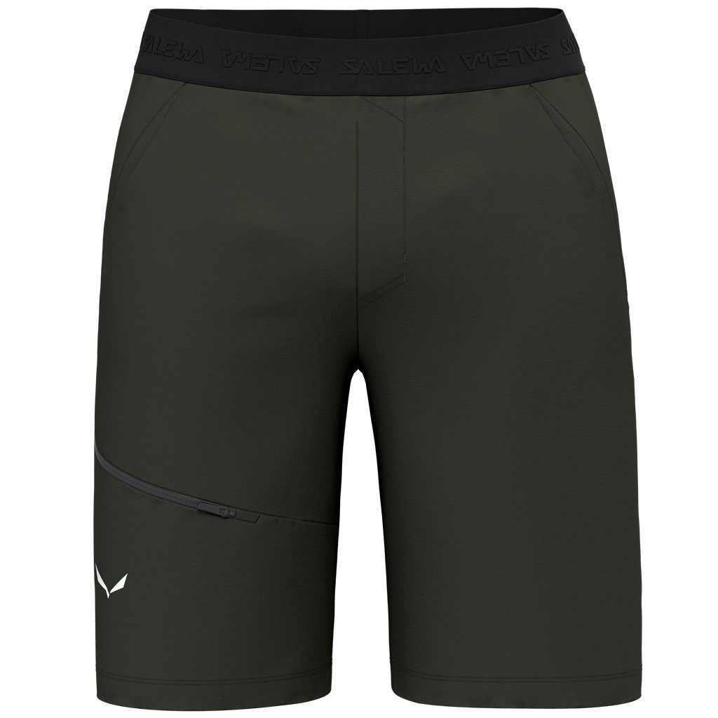 Salewa Trekkinghose Trekking-Wanderhose Puez 4 Short (4-Wege-Stretch) kurz olivegrün