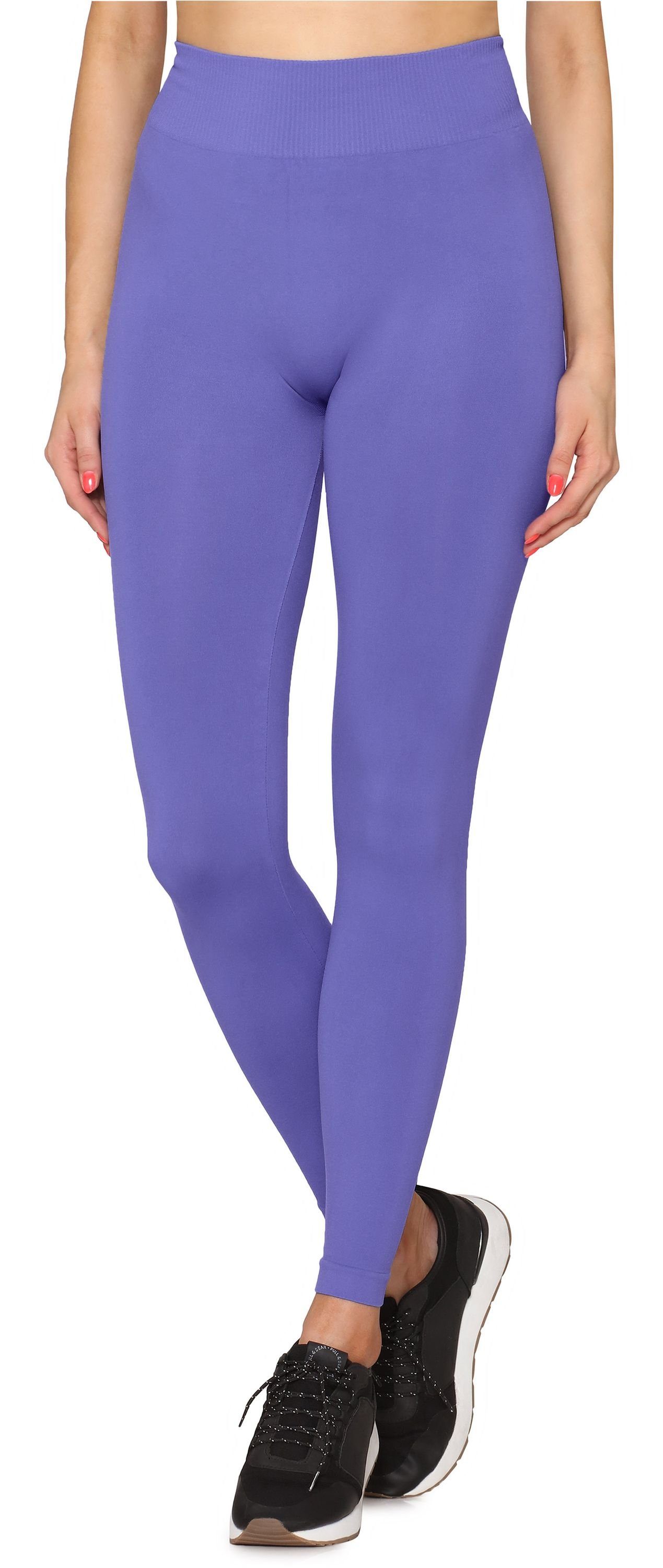 Nahtlose Amparo Merry mit MSGI001 Leggings Bund (1-tlg) Blue Leggings Style breitem Komfortbund elastischer Damen