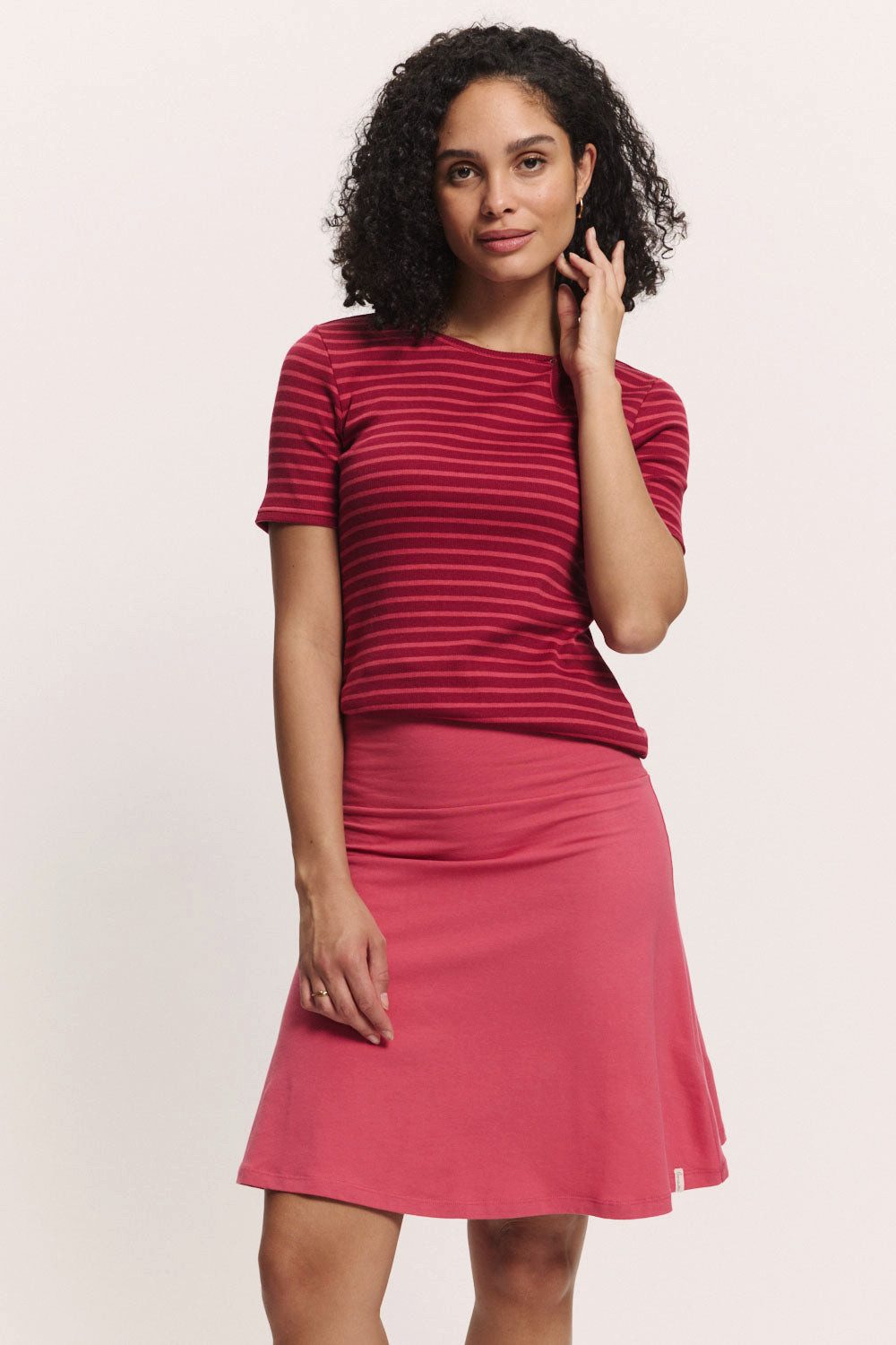 Tranquillo Sommerrock Basic Jerseyrock Utee aus Bio-Baumwolle GOTS-zertifizierter Jerseyrock aus Bio-Baumwolle