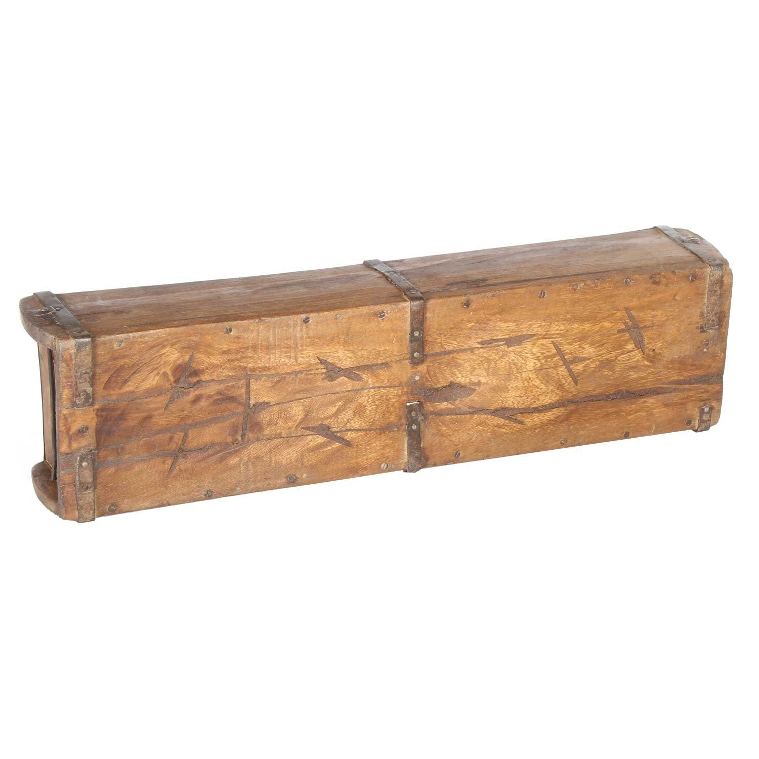 Casa Moro Aufbewahrungsbox Vintage Ziegelform Balu aus Altholz, Alte Backsteinform, Holzbox, Ziegelform aus aufbereitetes Altholz, Deko Kiste