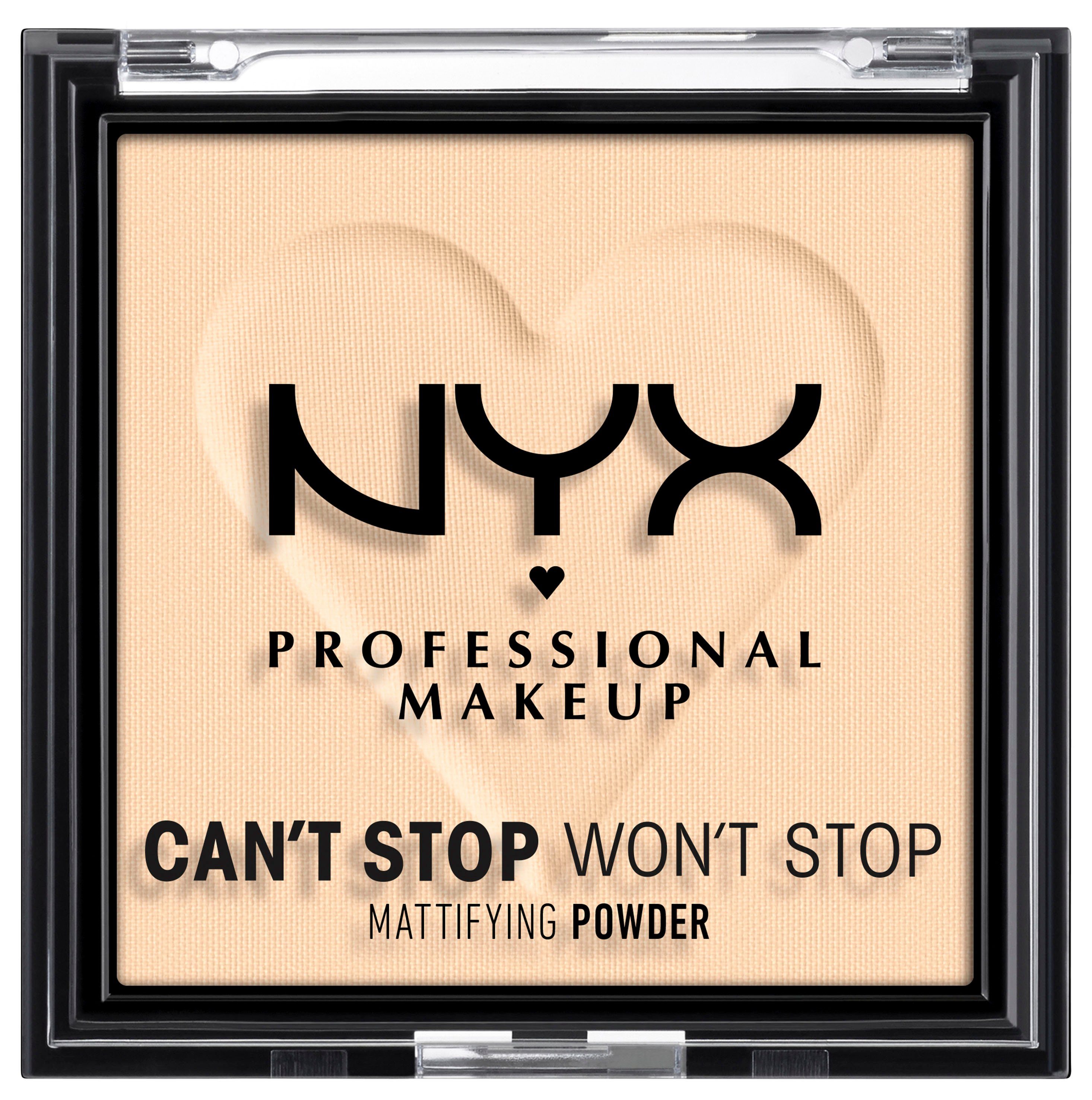 NYX PROFESSIONAL MAKEUP Puder CAN'T STOP WON'T STOP MATTIFYING POWDER, deckt zuverlässig, setzt sich nicht ab, mattierend