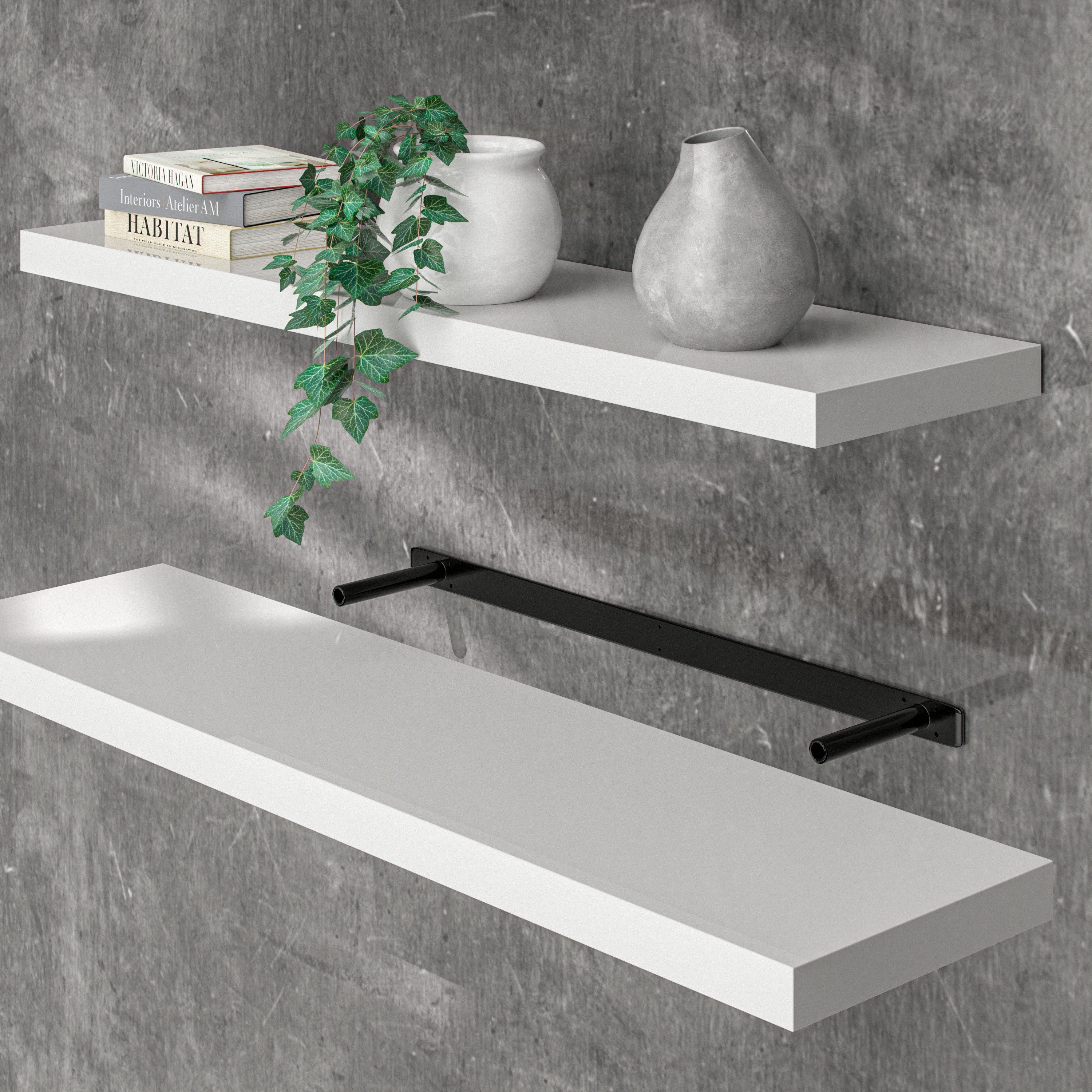 Casaria Wandboard, Weiß Hängeregal mit Halterung günstig online kaufen