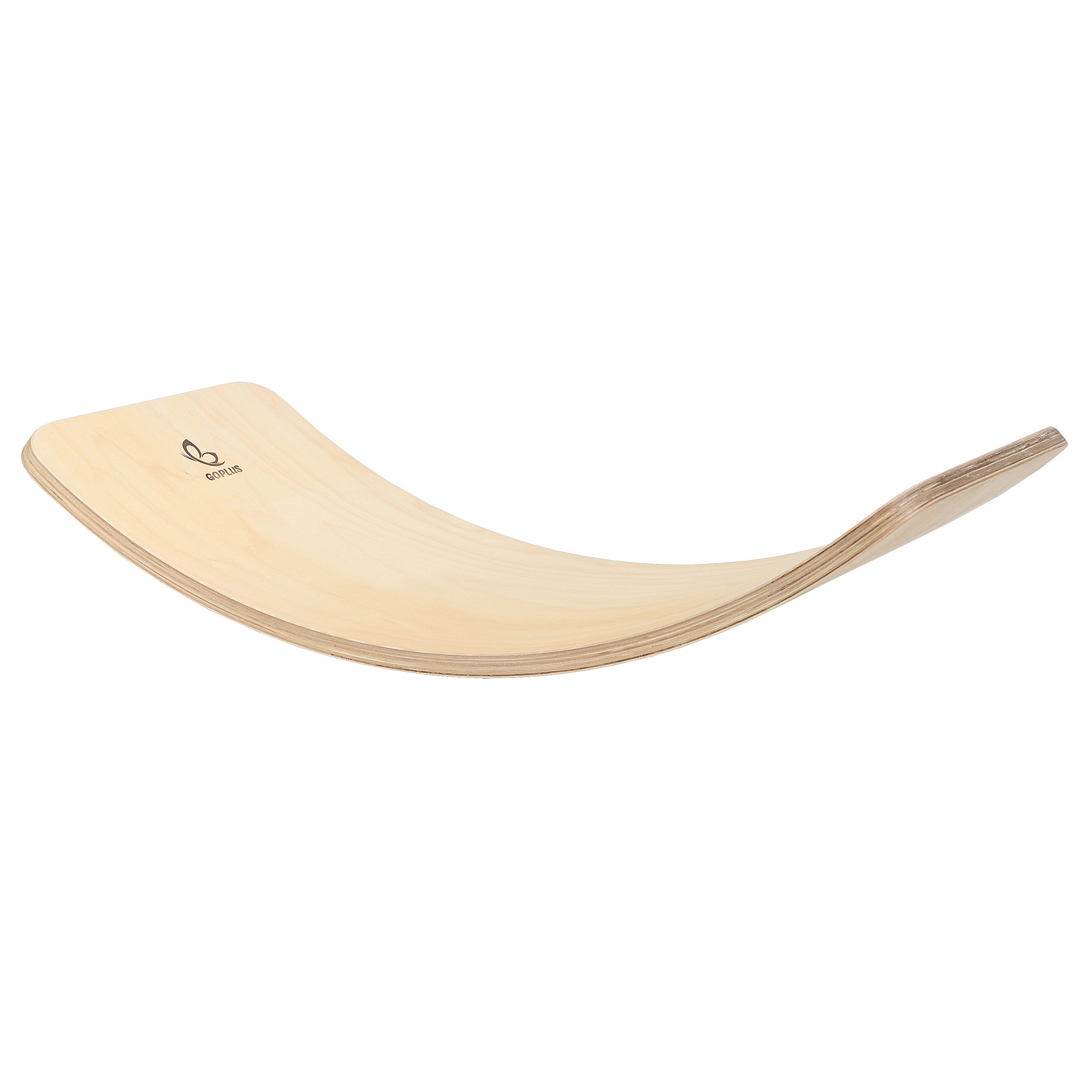 COSTWAY Balanceboard Balancierbrett, bis 220kg, aus Holz, mit Fliz