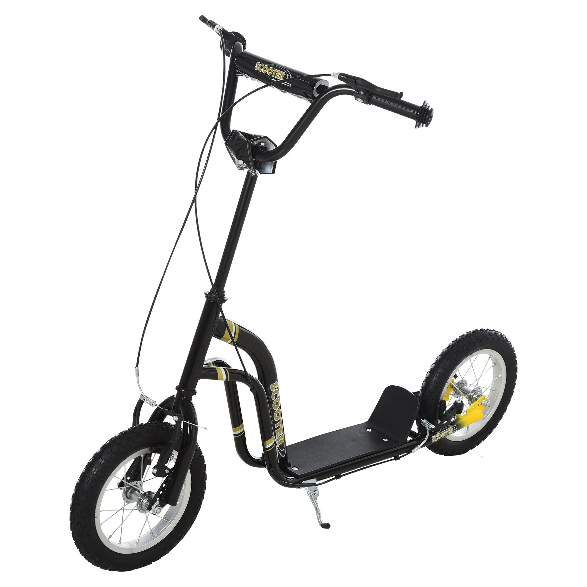 HOMCOM Scooter Kinderroller Tretroller mit verstellbarem Lenker, großen Rädern, 0 km/h, (Kinderscooter, 1 tlg., Tretroller), 120L x 58B x 85-95H cm