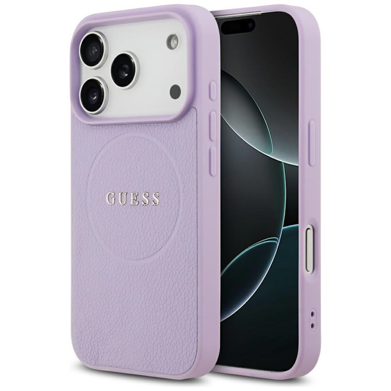 Guess Smartphone-Hülle Guess Apple iPhone 17 Pro Max Grained Ring MagSafe Hülle Hülle Case