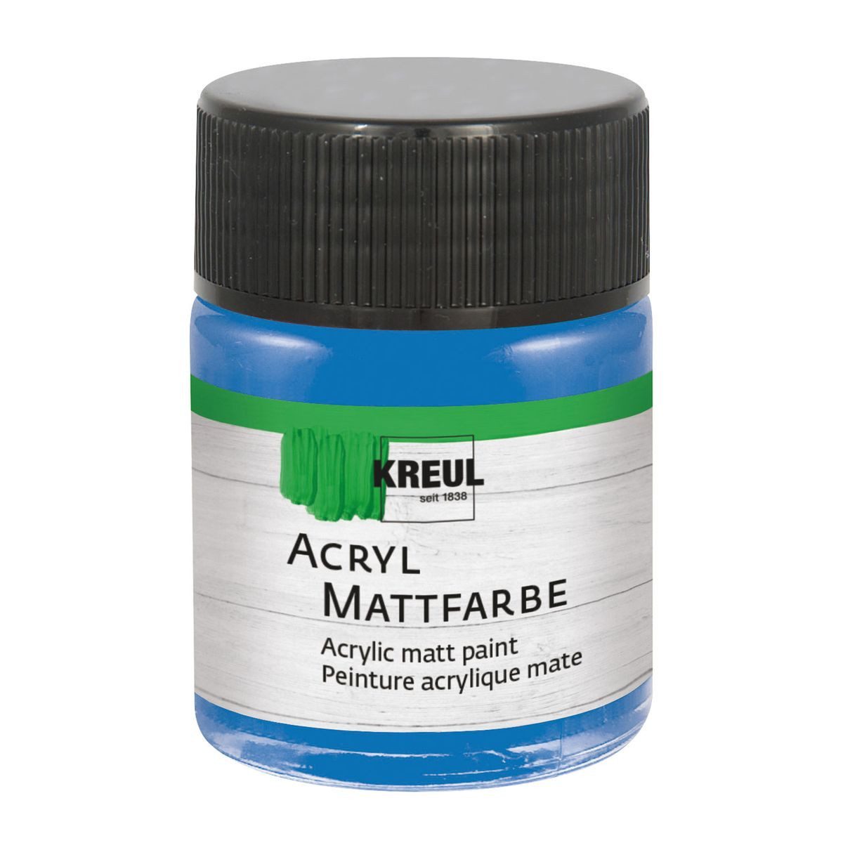 C. KREUL Acrylfarbe KREUL Acryl Mattfarbe enzianblau 50ml Glas