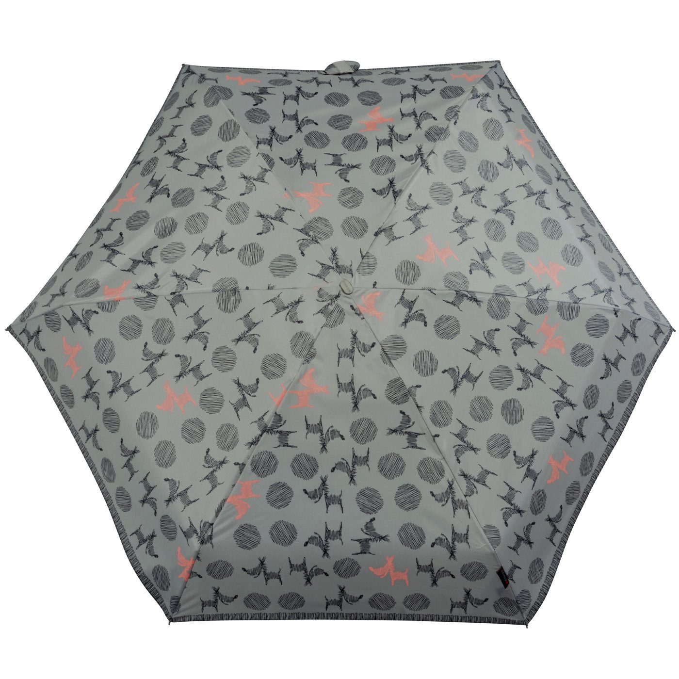 flach, und für Damen-Taschenschirm, - Christina Handtasche Taschenregenschirm die leicht Knirps® grey Travel winziger