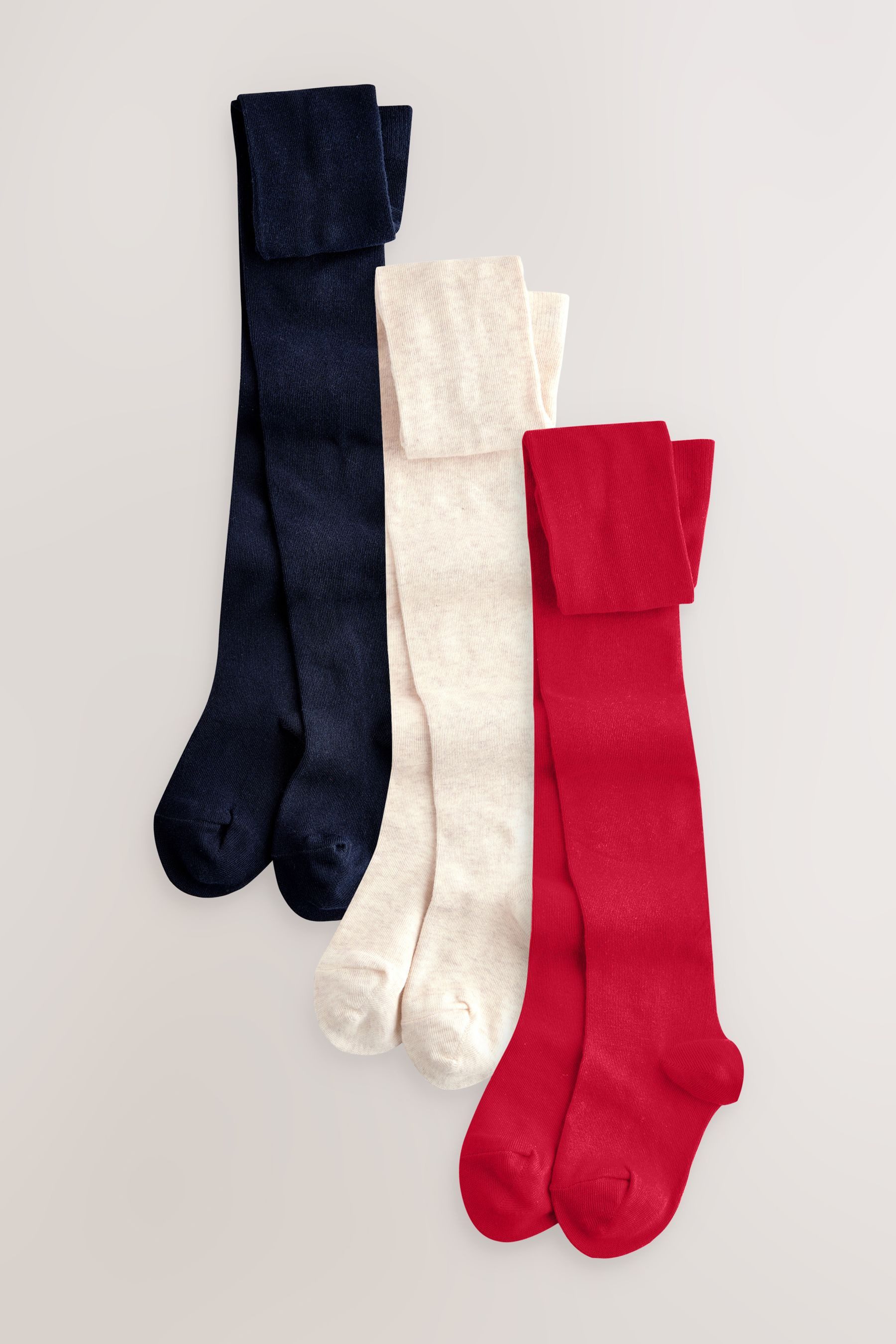 Next Strickstrumpfhose Strumpfhosen mit hohem Baumwollanteil, 3-er Pack (3 St)