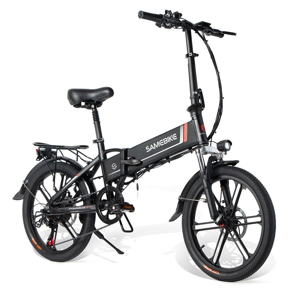 Gotagee E-Bike LCD-Instrument, 150kg), 7 für Körpergröße Rücksitz 20Zoll 7 verstellbare (spar-set, Schwarz Shimano E-Bike Sitzhöhe, Elektrofahrrad Rücklicht mit Gänge und mit 150-210cm, Gang, Gewicht Schaltung, Integrierte Räder,geeignet 20LVXD30-II