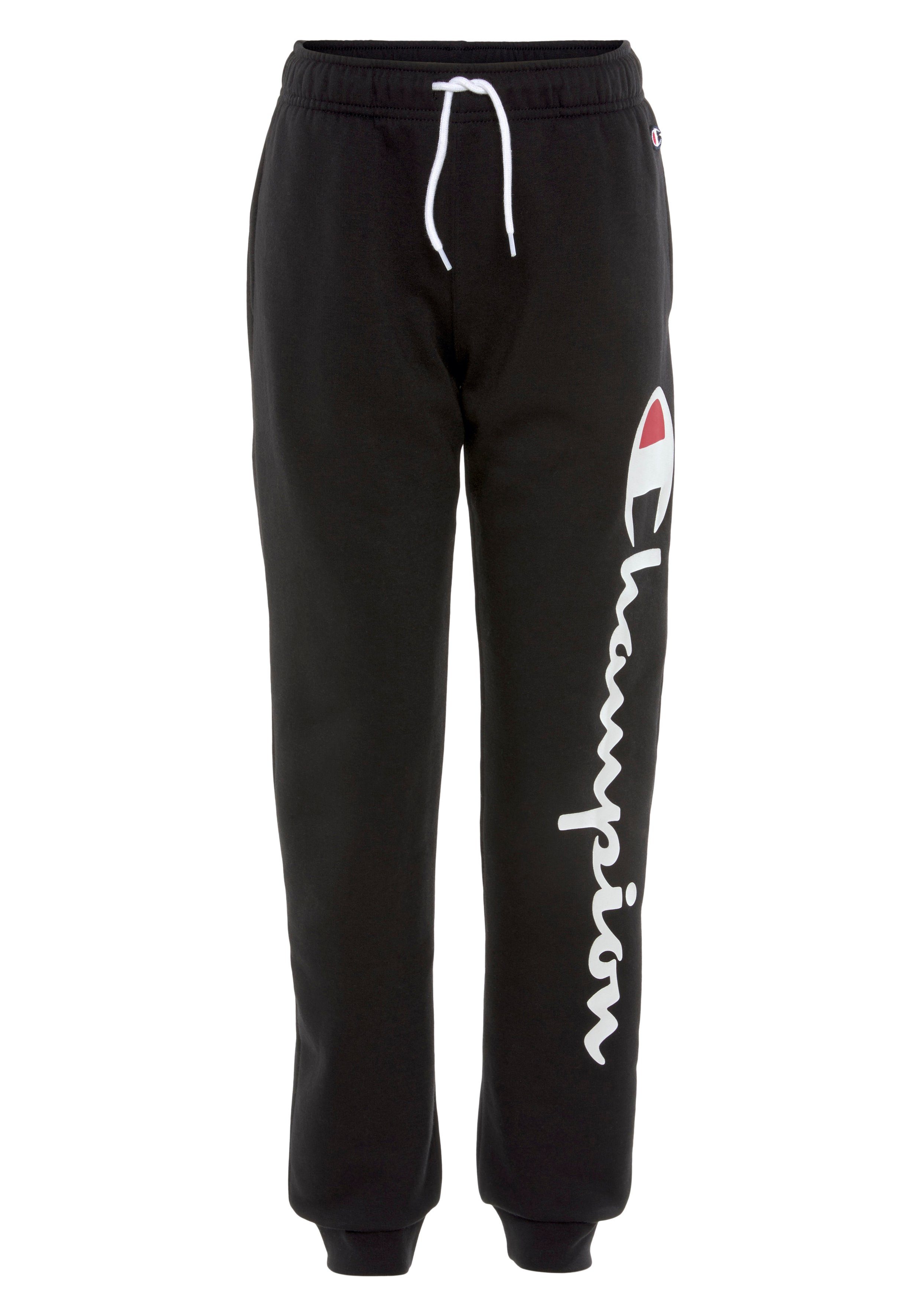 Champion Jogginghose Classic Rib Cuff Pants large Logo - für Kinder,  Tapered Fit mit elastischem Bund und Rippbündchen