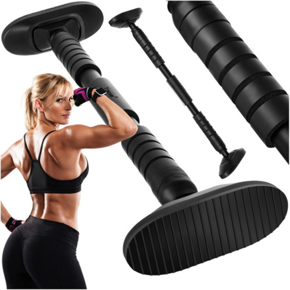 Trizand Klimmzugstange Türrahmen Klimmzugstange Homegym (Spar-Set, verstellbar), Gummispitzen verhindern Kratzer und sorgen für sicheren Halt