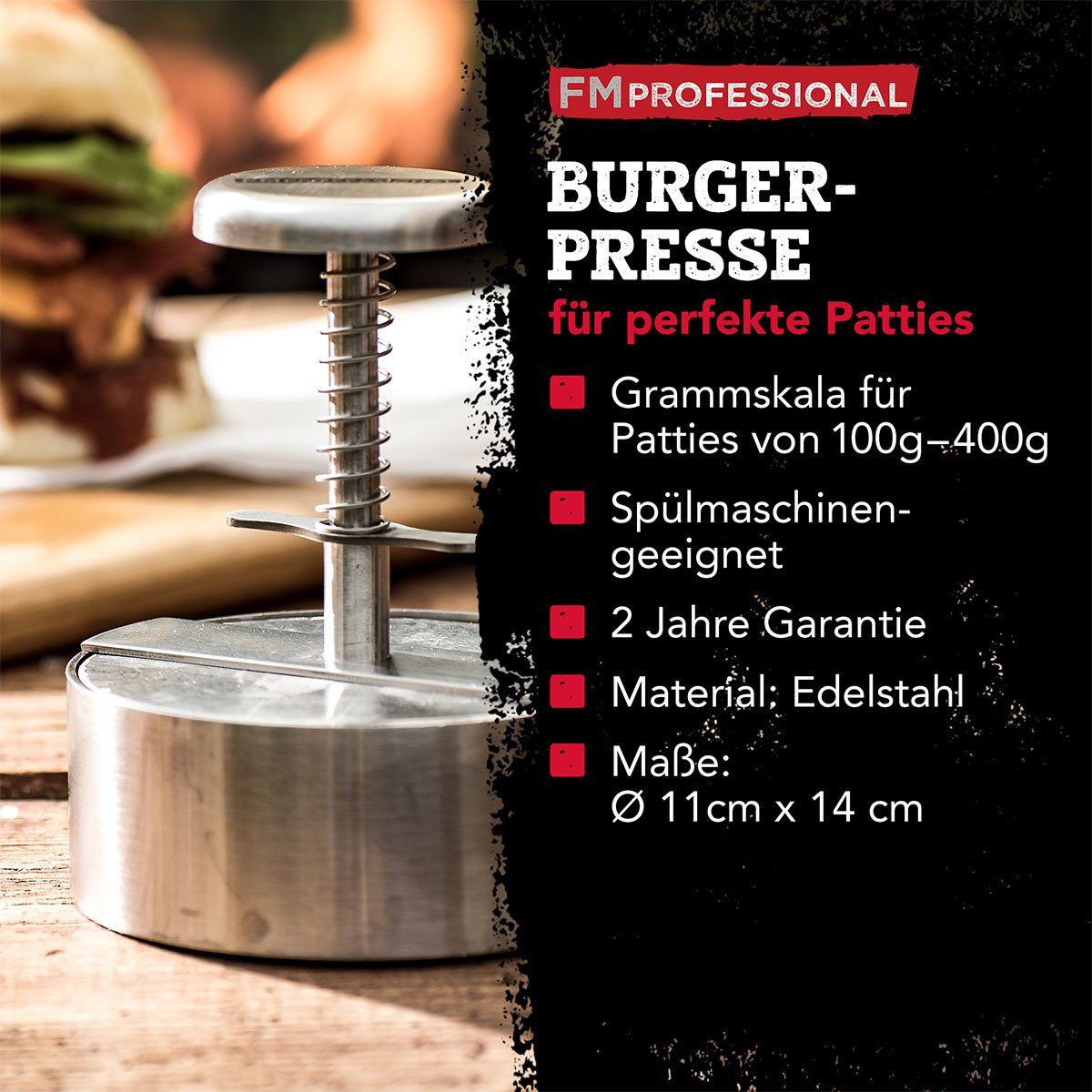 FMprofessional Burgerpresse Burgerpresse