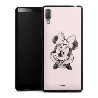 DeinDesign Handyhülle Minnie Mouse Offizielles Lizenzprodukt Disney Minnie Posing Sitting, Sony Xperia L3 Silikon Hülle Bumper Case Handy Schutzhülle