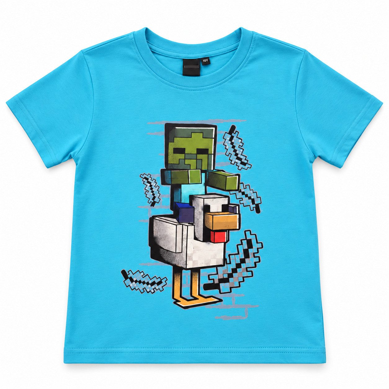 Minecraft Print-Shirt Minecraft Creeper Gamer Kinder Jungen kurzarmShirt 128-152 100% Baumwo
