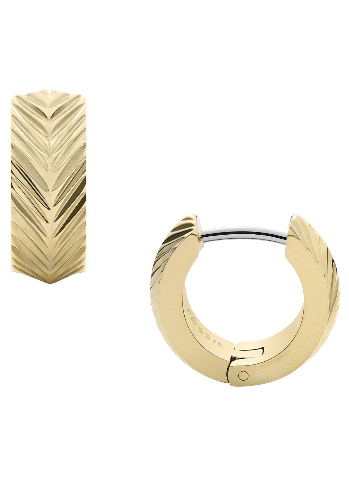 Fossil Paar Creolen Schmuck Geschenk Edelstahl Ohrringe SADIE