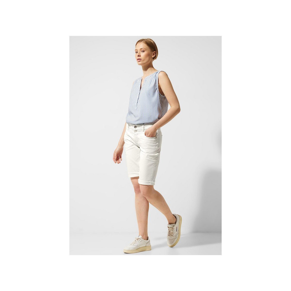 STREET ONE Stoffhose (1-tlg) offwhite off white regular