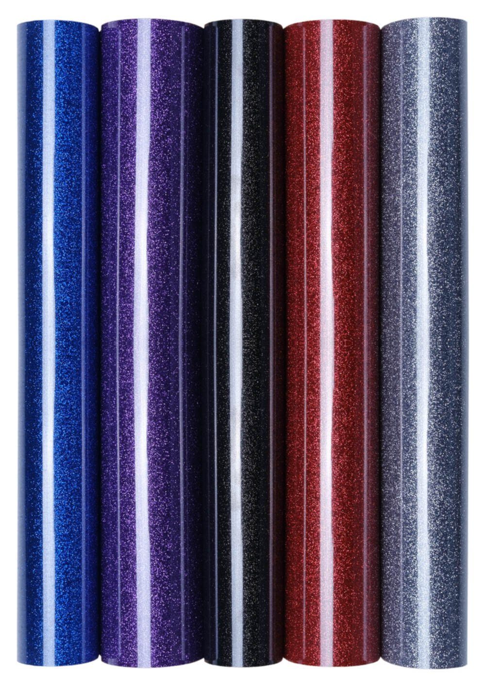Hilltop Transparentpapier 12er Set Glitzer A4 Transferfolie/Textilfolie zum Aufbügeln Dark Colours