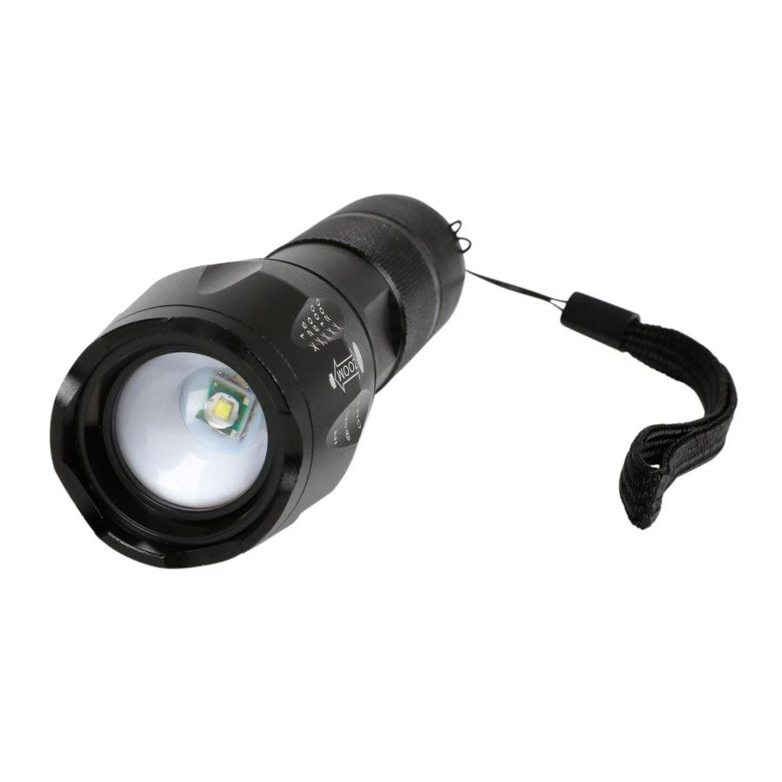 Deluxa LED Taschenlampe LED Taschenlampe Militär Polizei Zoom 1000m Leuchtweite Campinglampe (1-St)