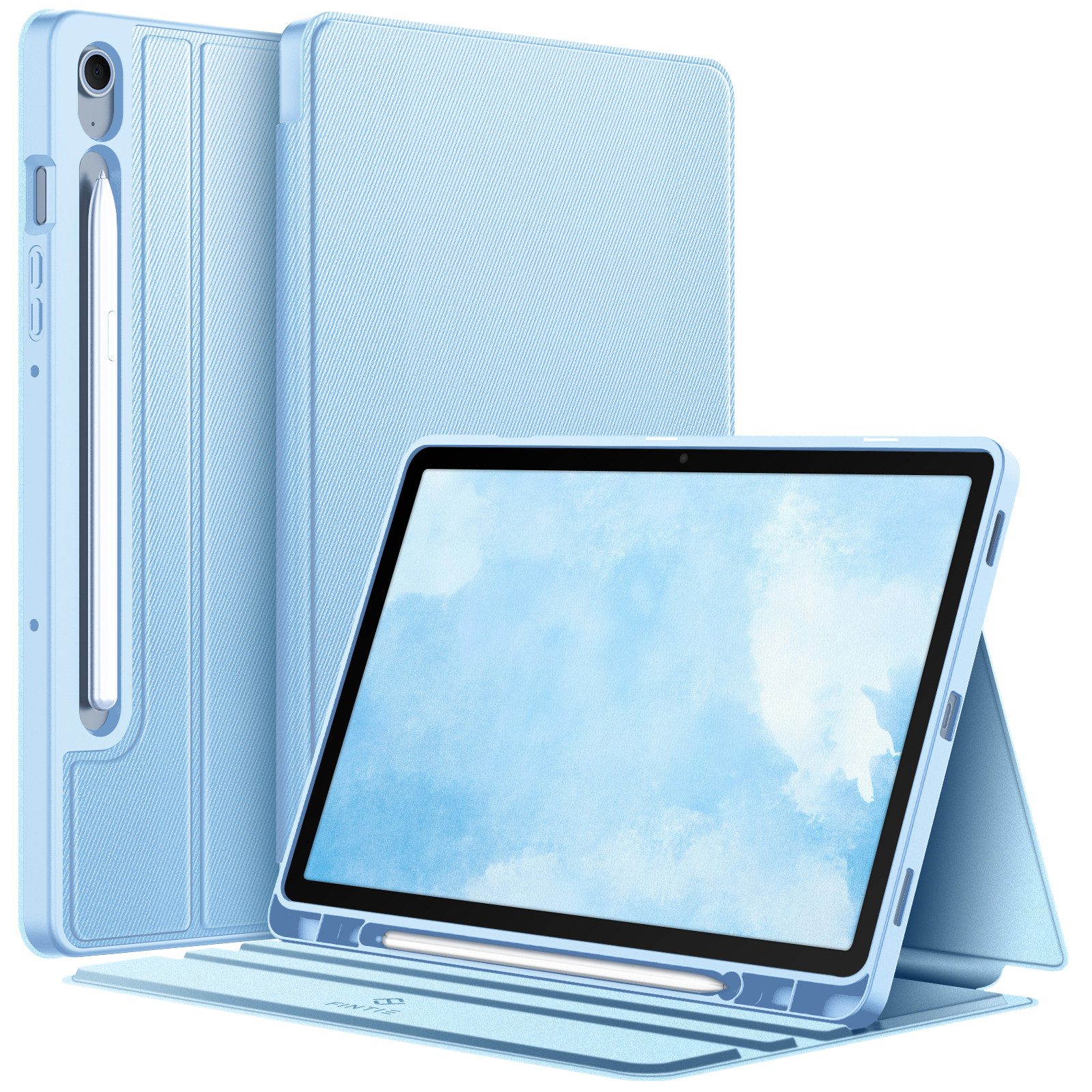 Fintie Tablet-Hülle für Samsung Galaxy Tab S10 Lite/S10 FE 10.9" 2025/S9 FE 10.9"/S9 11", mit S Pen Halter, Slim TPU Folio Tablet Schutzhülle mit Standfunktion
