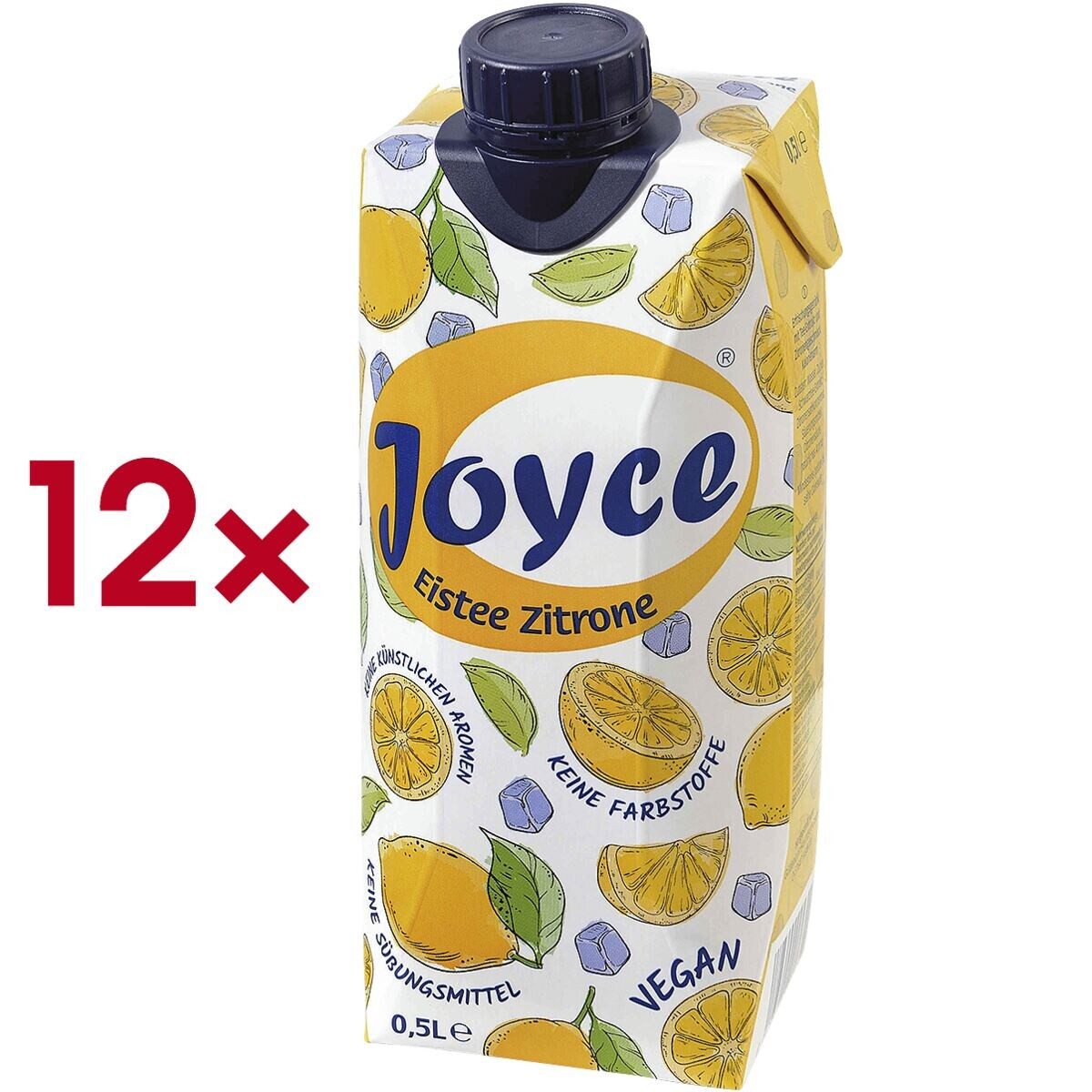 Joyce Softgetränk Zitrone, 12x 500 ml, Eistee