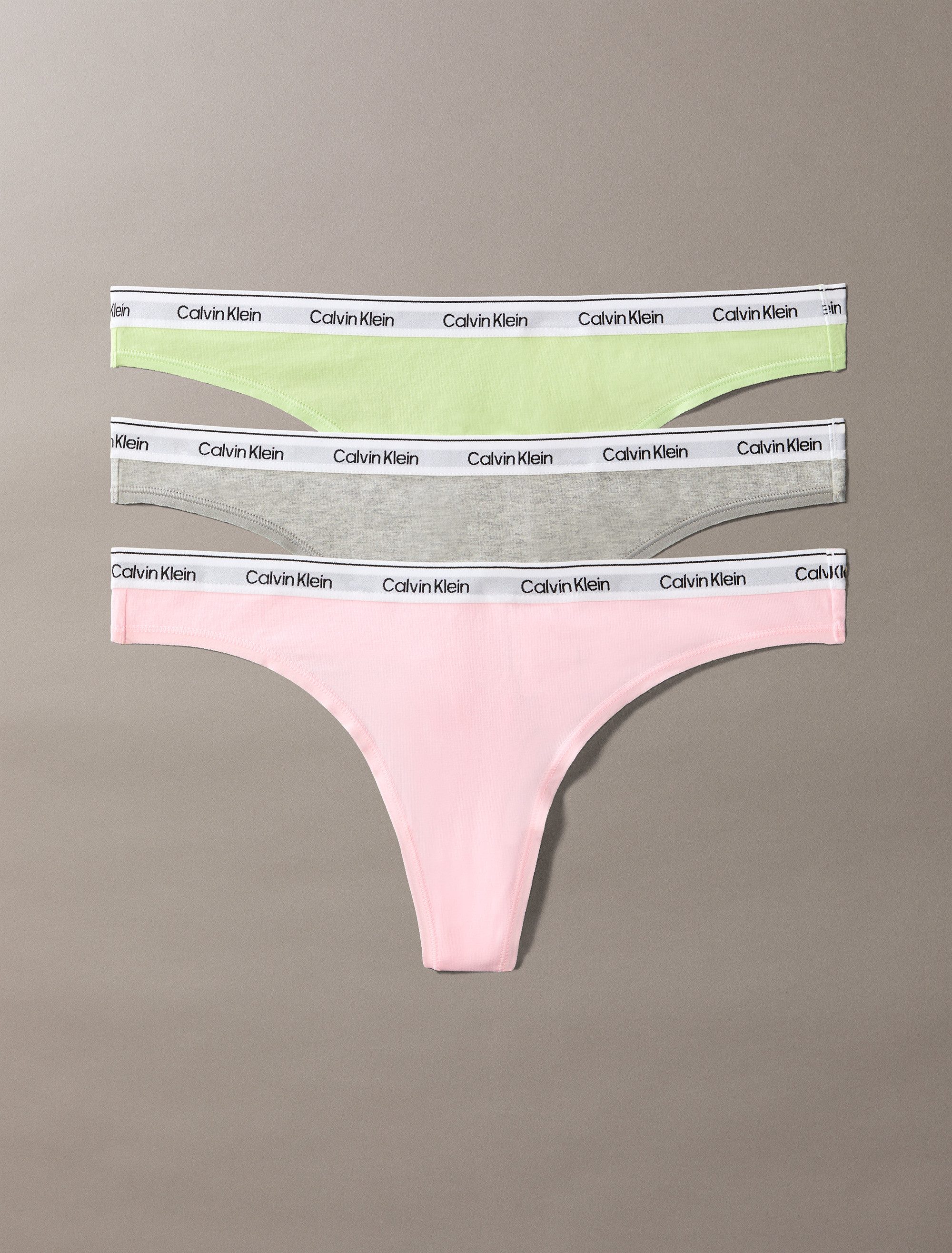 Calvin Klein Underwear Tanga 3 PACK THONG (LOW-RISE) (3-St) String low waist mit Logobund