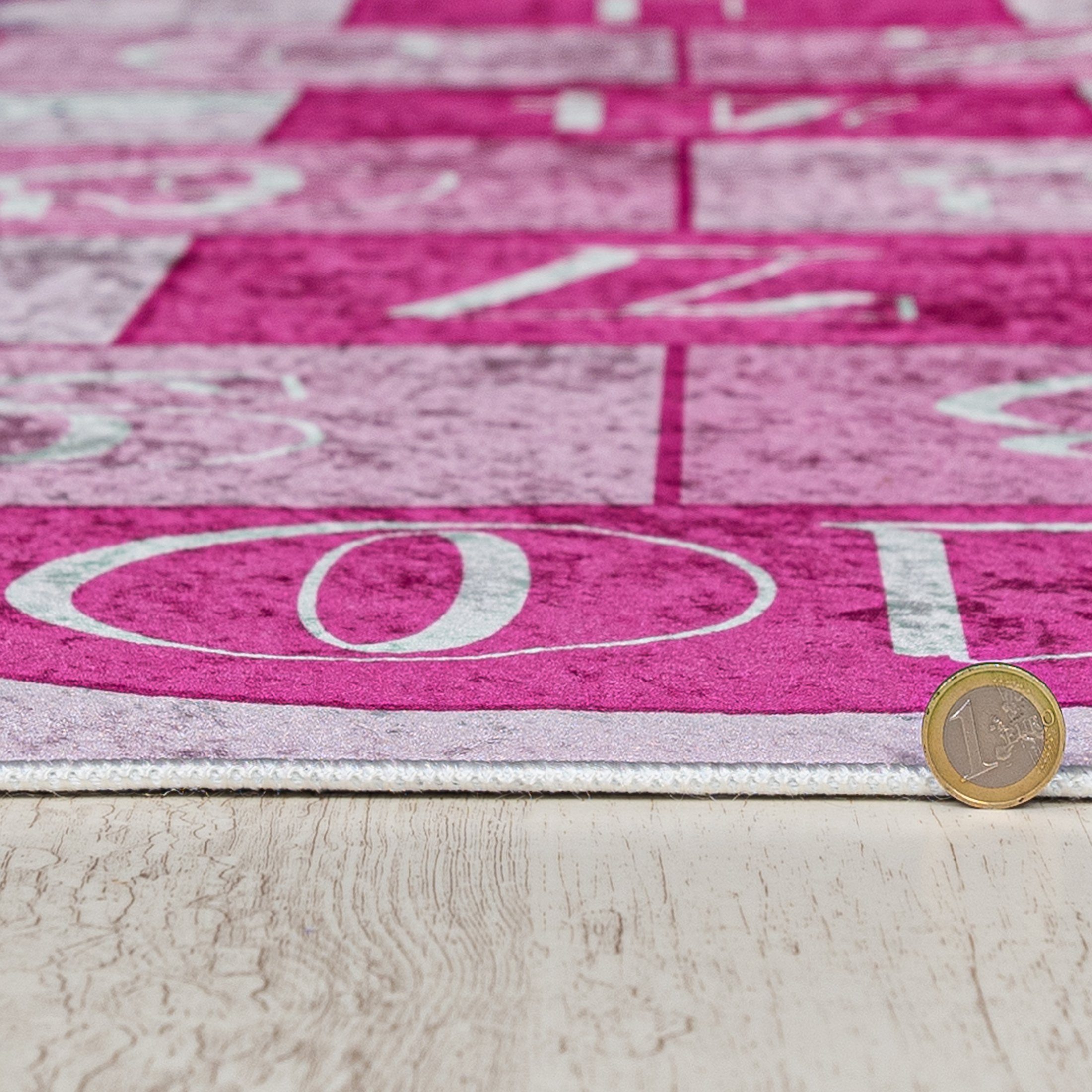 Mazovia Kinderteppich Kinderteppich Kinderzimmerteppich Hüpfspiel, 120 x 170 cm, Kurflor, Waschbar in Waschmaschine, Höhe 5 mm, Rutschfest