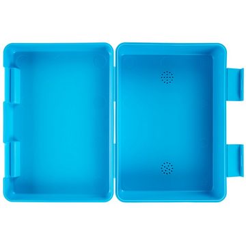 Mr. & Mrs. Panda Butterdose Fuchs Schlittschuhe - Eisblau - Geschenk, Lunch box, Butterbrotdose, Premium Kunststoff, (1-tlg), Sicherer Doppelverschluss