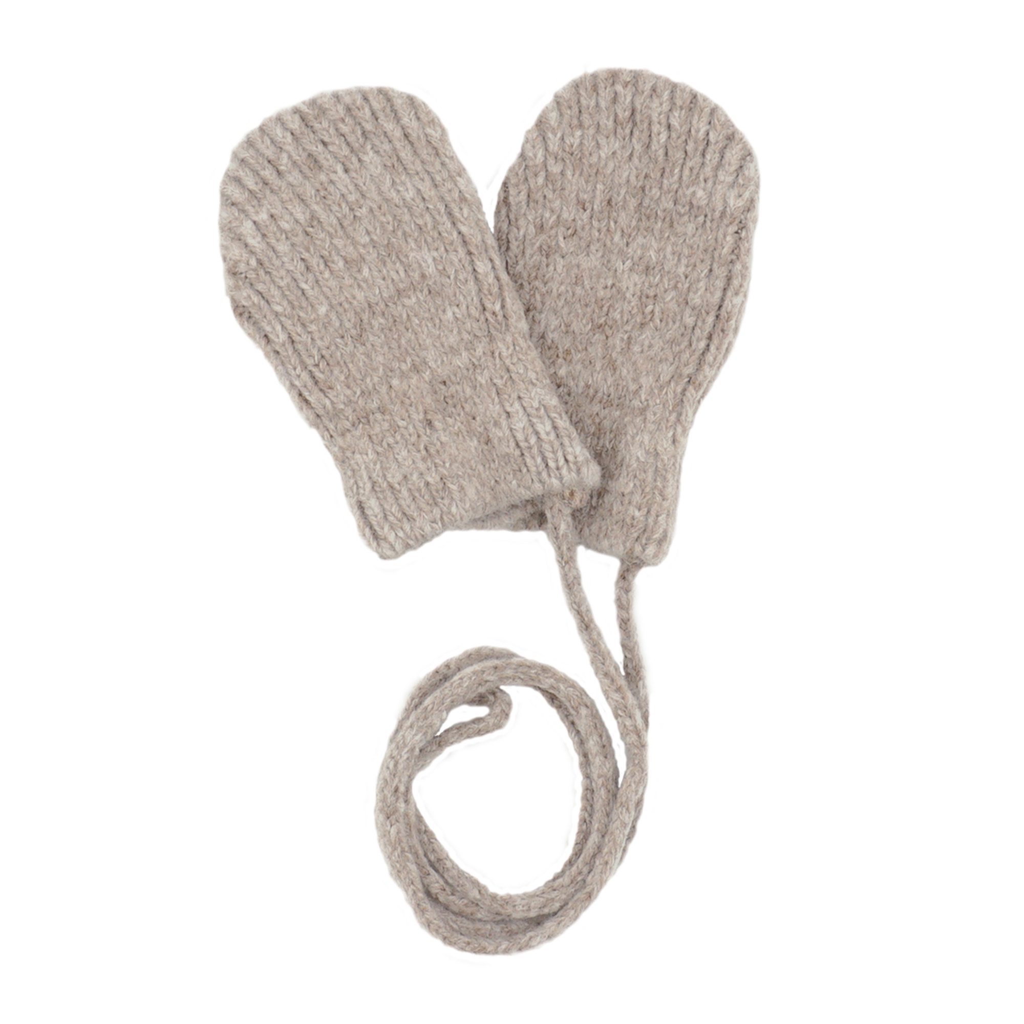 MAXIMO Fäustlinge ohne Daumen, für Babys, mit Halteband, Materialmix