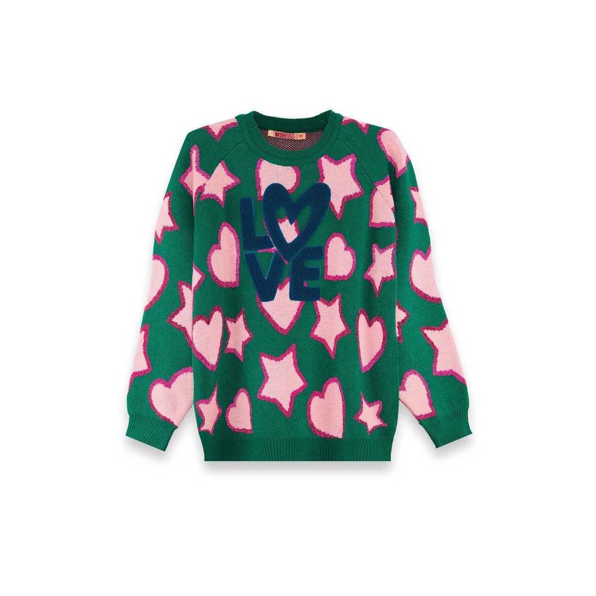 Denokids Strickpullover Stars&Hearts Mädchen Strickpulli, Wollpullover, Feinstrick, Grobstrick, Kuschelpullover