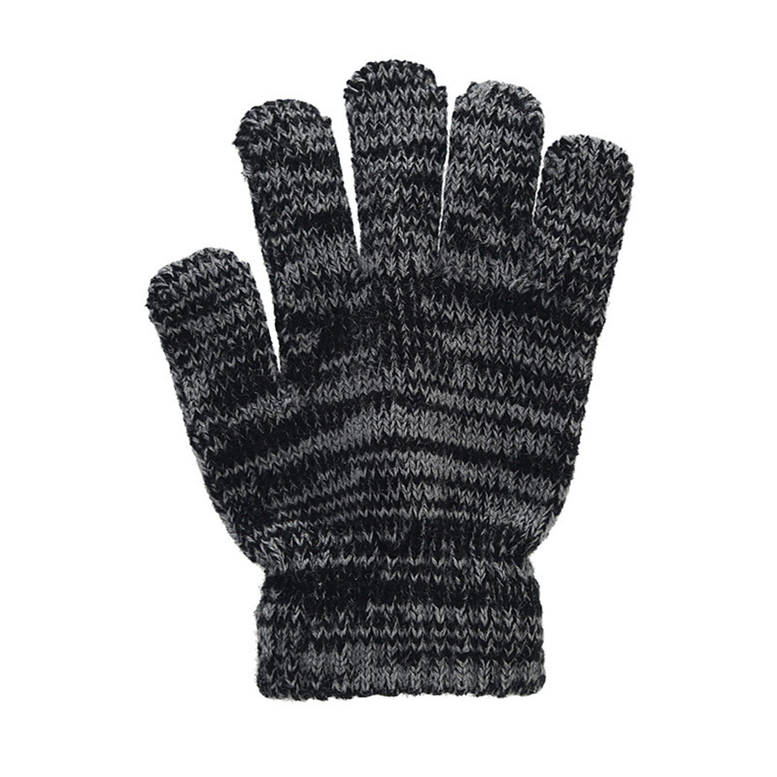 Rutaqian Mütze & Schal Handschuhe Schwarz Hut für Wintermütze Winter Beanie In Set 3 alt Handschuhe Schal 1 Jahre 2-6 Set) Kinder (Warme