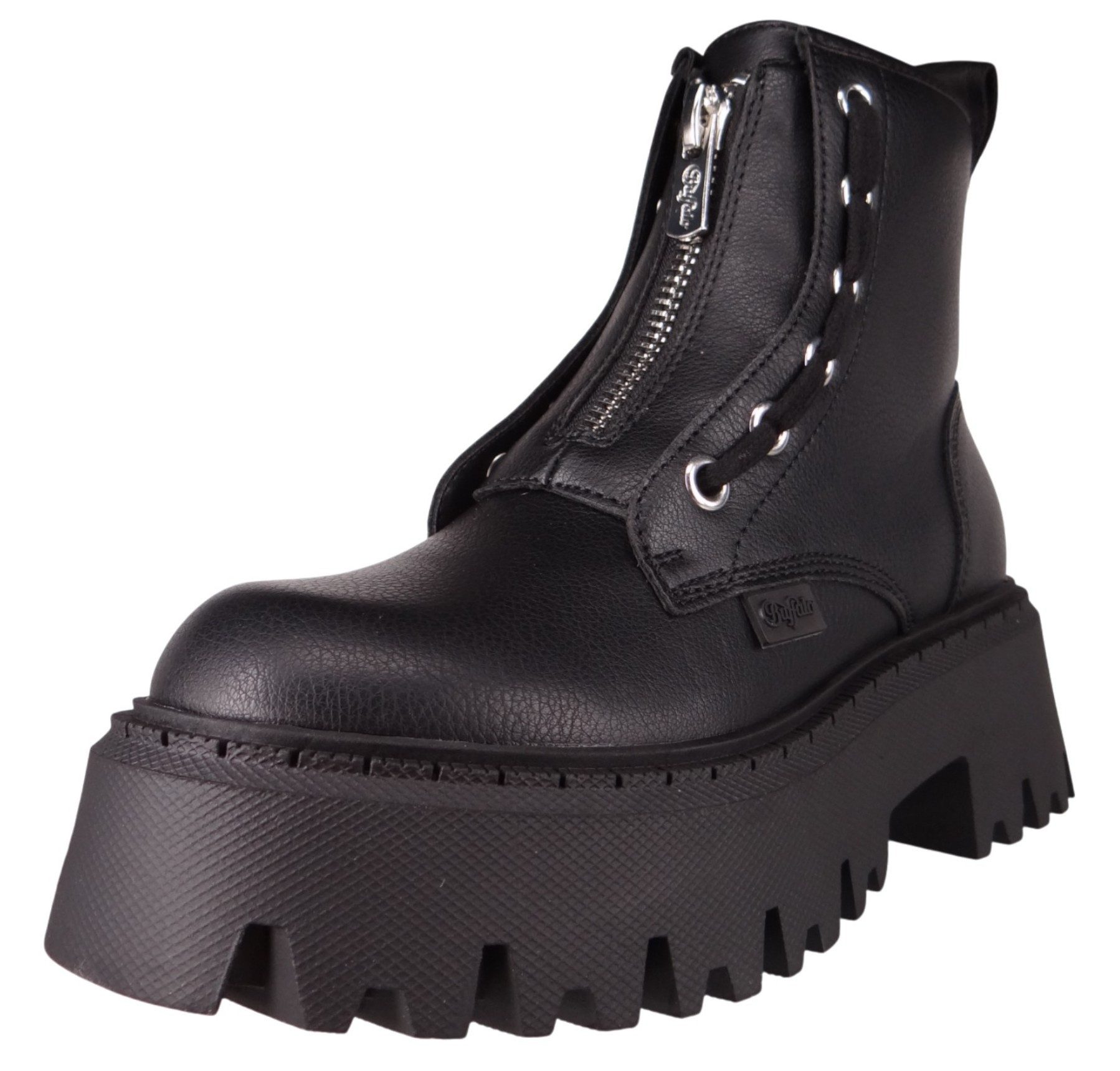 Buffalo 1270122 Aspen Front Zip Black Stiefelette