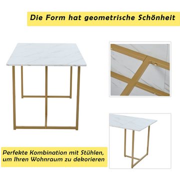 MODFU Essgruppe Polsterstuhl, (Moderner Küchentisch Set mit 4 Stühlen, Esszimmerstuhl mit Metallbeinen), mit Rückenlehne