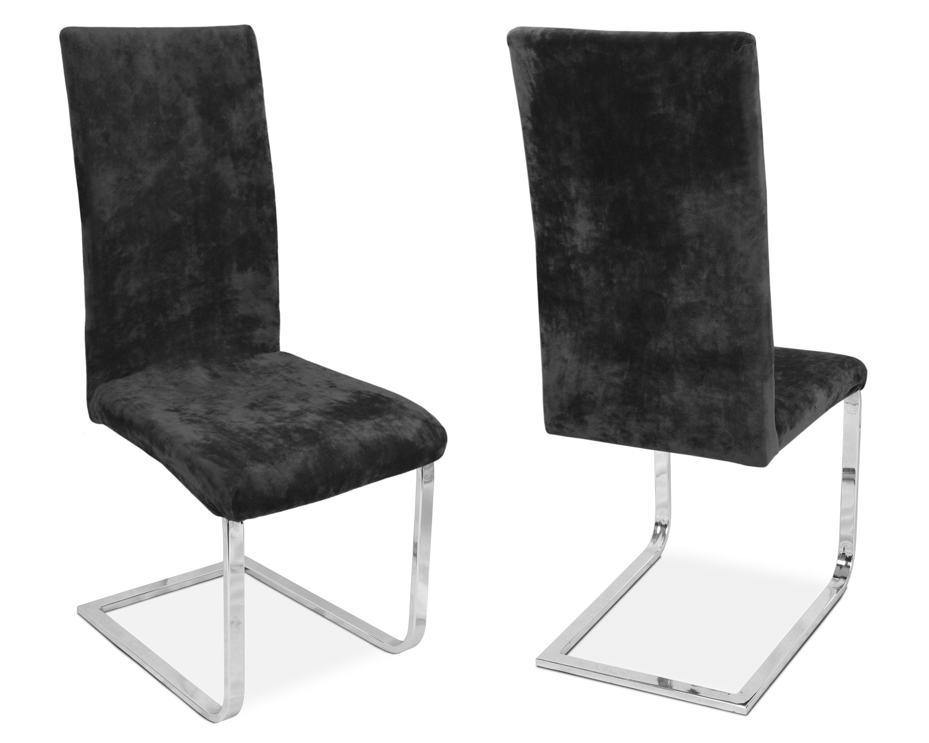 Beautex Stuhlhusse Maya Samt Mirofaser Stuhlhusse, elastische Stretch Husse Bi-Elastic