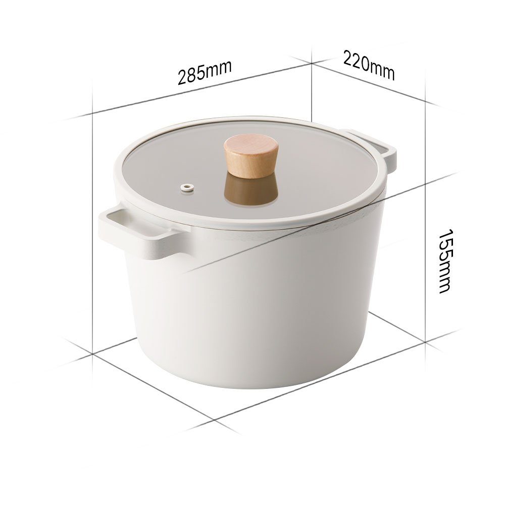 NEOFLAM® Kochtopf FIKA Suppentopf 22cm inkl. Glasdeckel, Aluminiumguss  (1-tlg)