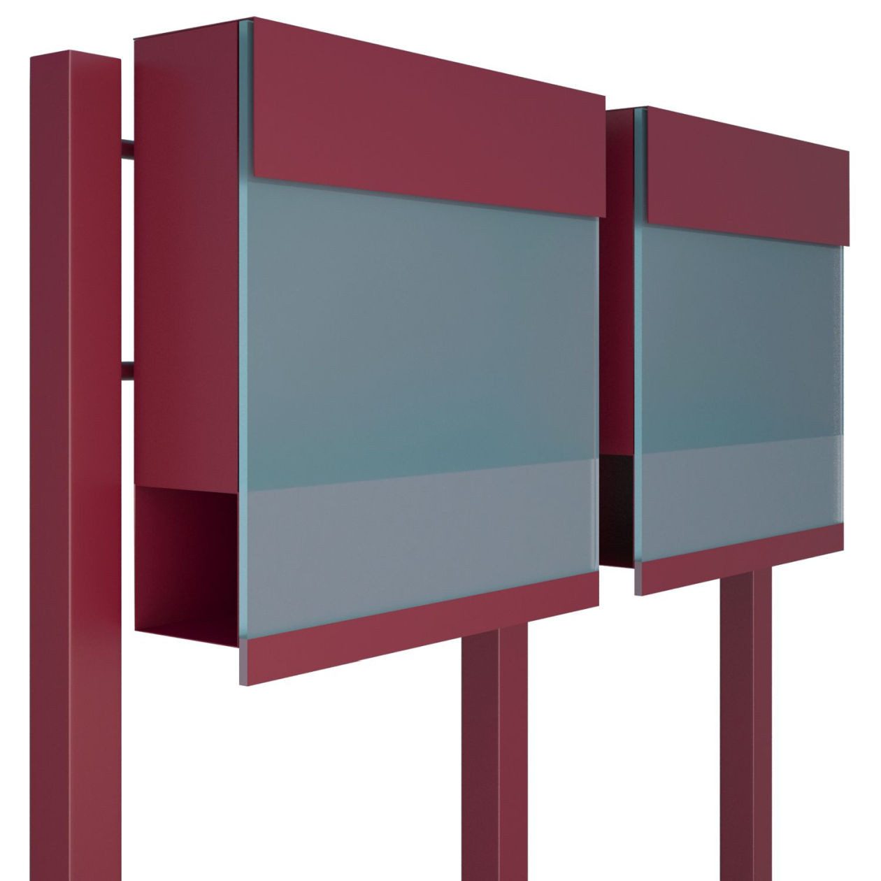 Bravios Briefkastenanlage Briefkastenanlage Manhattan Special Blue for Two in Rot
