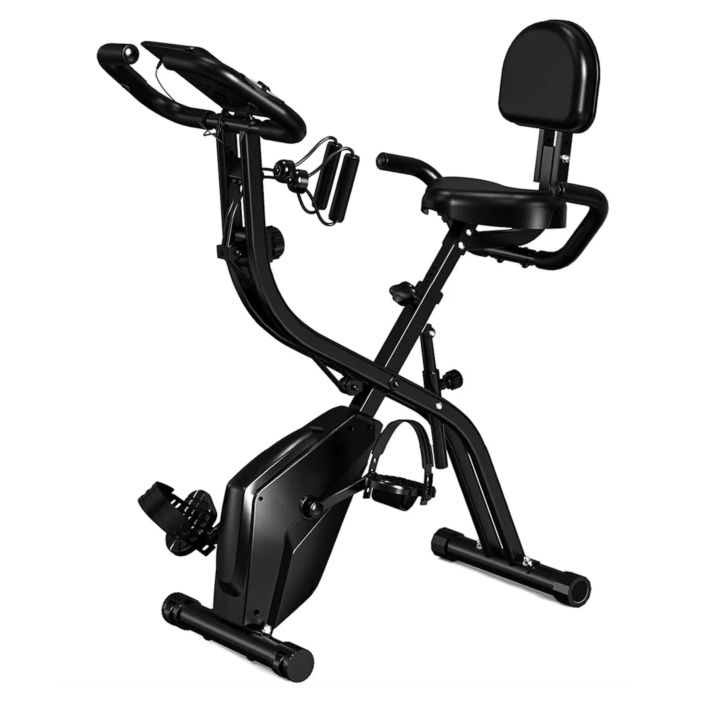 Heimtrainer Klappbarer Heimtrainer mit Rückenlehne & LCD, Fitnessbike bis 120 kg
