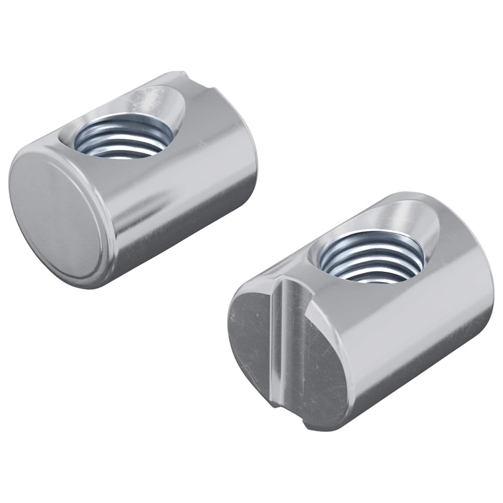vidaXL Muttern Zylindermuttern 2 pcs M6 x 13 mm (Gewindedurchmesser x H), (2-St)